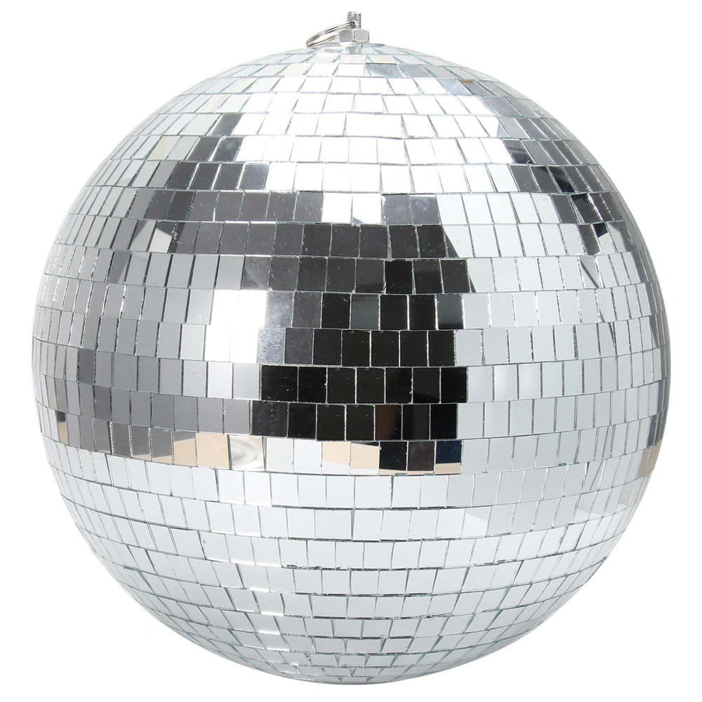 1 Pc Disco Mirror Ball KTV Glass Ball with Hook Xmas Hanging Decor (Silver)