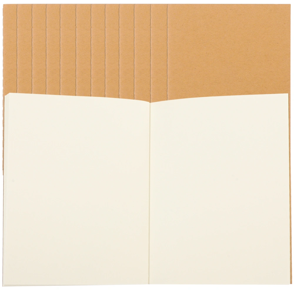 NUOLUX 12PCS A6 Kraft Notebooks Kraft Brown Blank Pages Blank Cover Kraft Journals