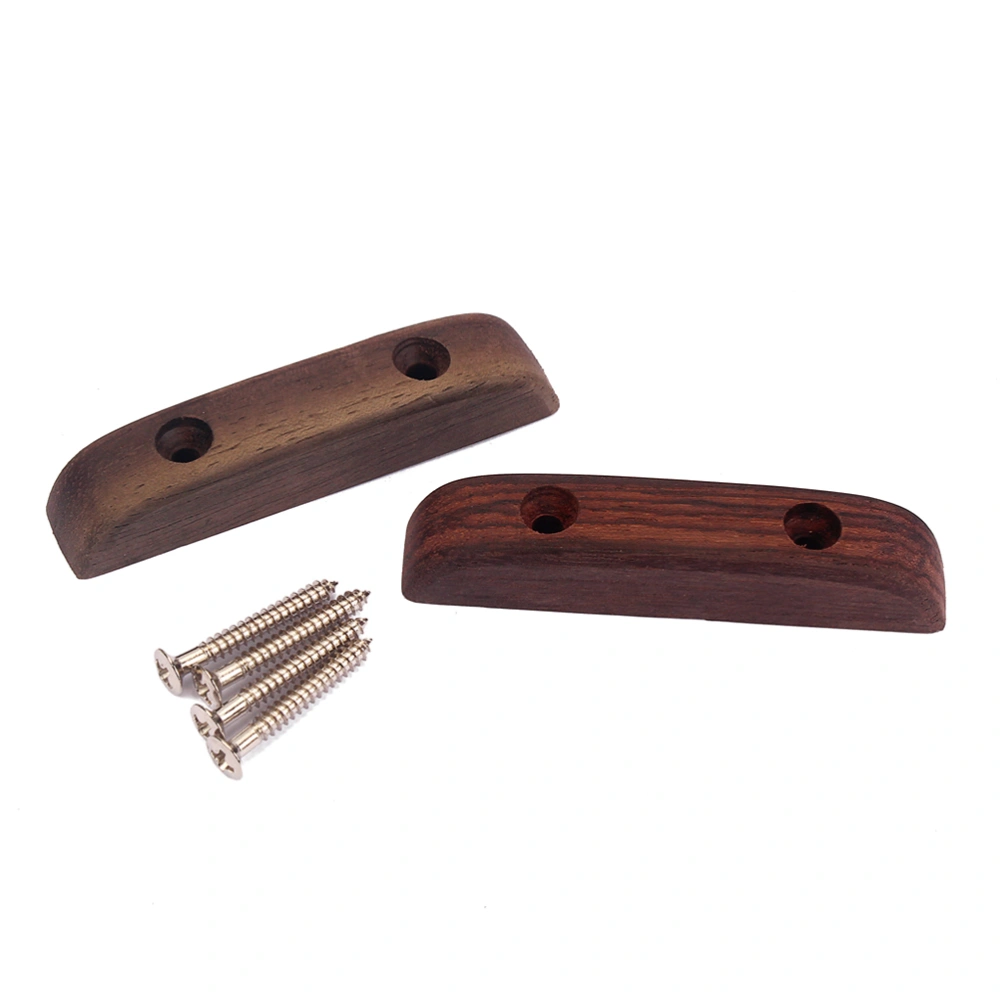 2PCS Rosewood Bass Guitar Thumb Rest Finger Rest Guitar Accessories Thumb Buckle(Coffee)