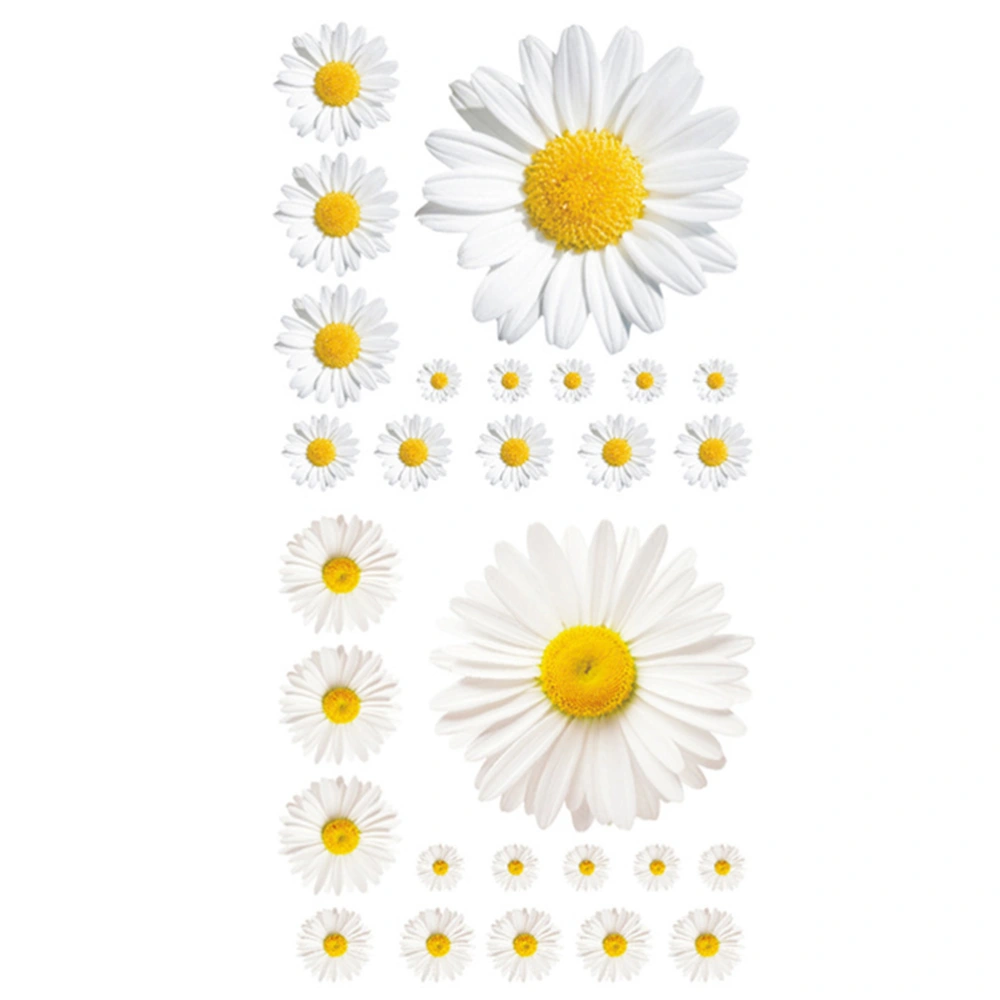 Removable Wall Decal Daisy Flower Pattern Wall Sticker Living Room Art Sticker