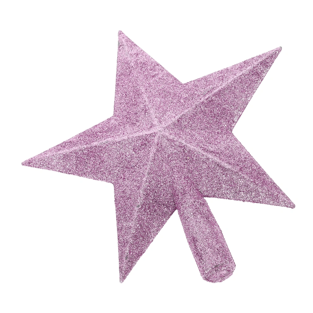 20cm Christmas Tree Sparkle Star Glittering Christmas Tree Topper Decoration Ornaments Home Decor (Pink)