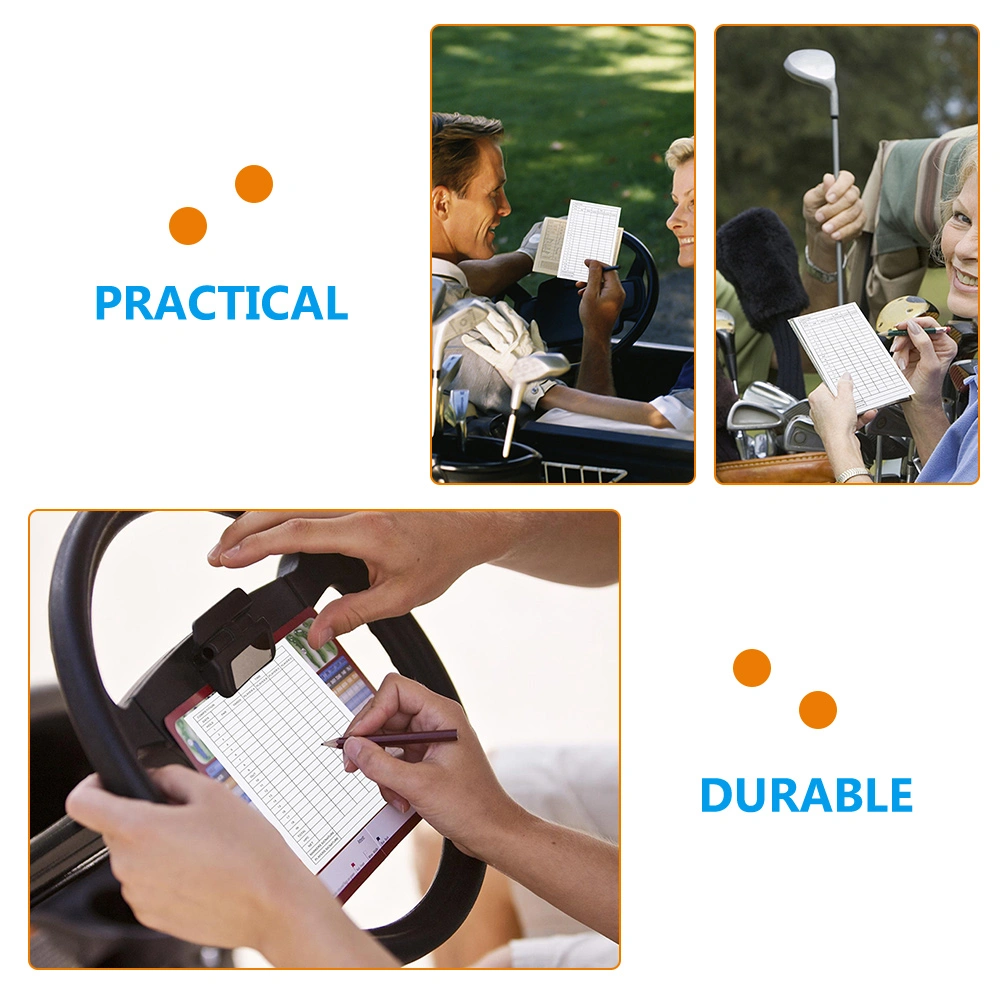 20Pcs Golfs Score Sheets Golfs Scorecards Coated Paper Score Cards Portable Golfs Scorecards