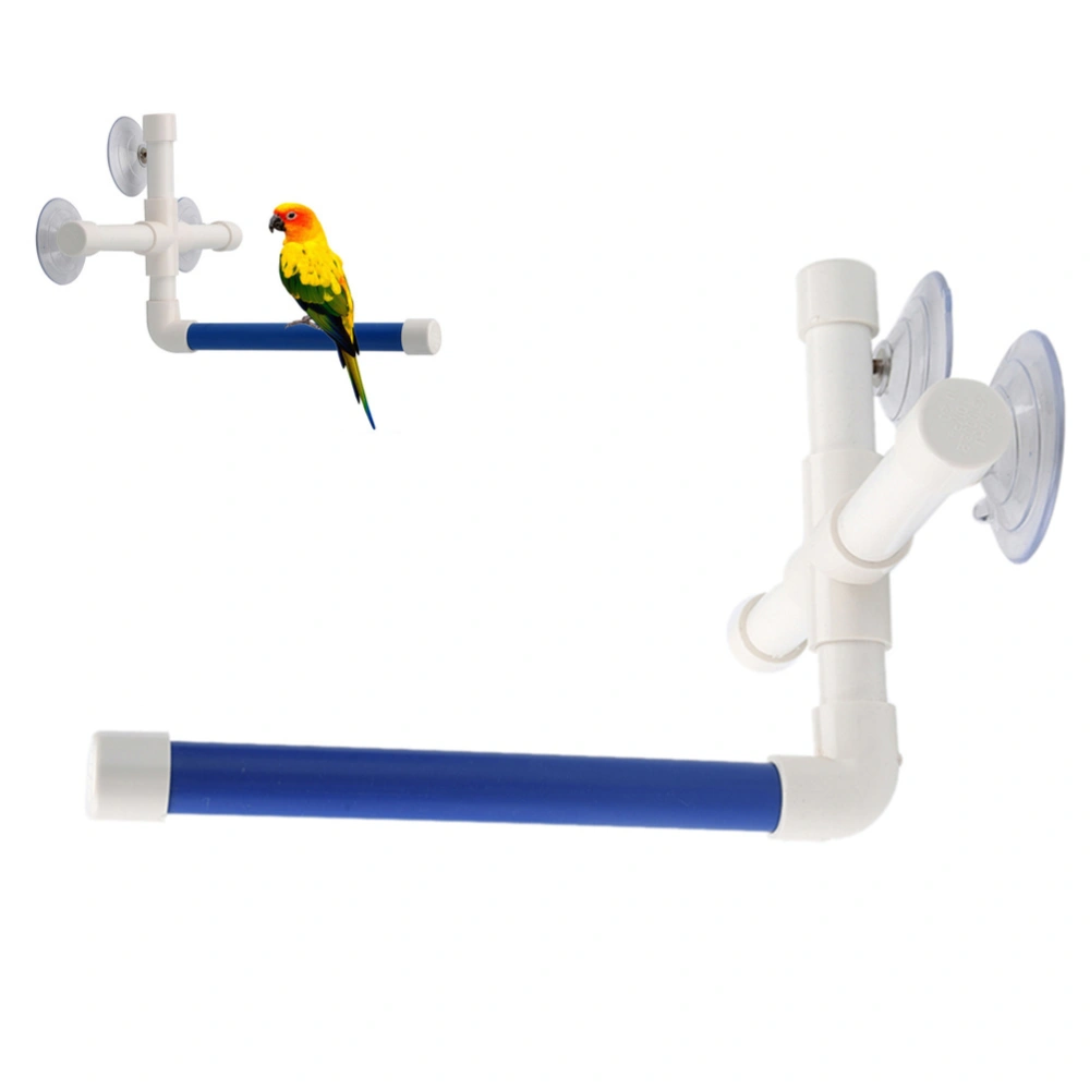 Portable Bird Parrot Perches Suction Cup Shower Perch Stand Window Shower Bath Wall Paw Grinding Stand Toy