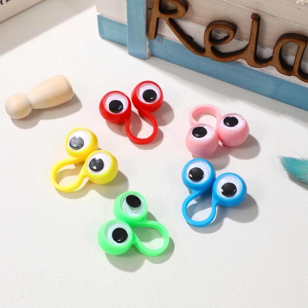 50 Pcs Finger Toy Educational Intelligent Finger Toy Large Eyes Finger Ring Puppets Funny Finger Game Toy for Kids Children Gift Party Favor (Random Color)