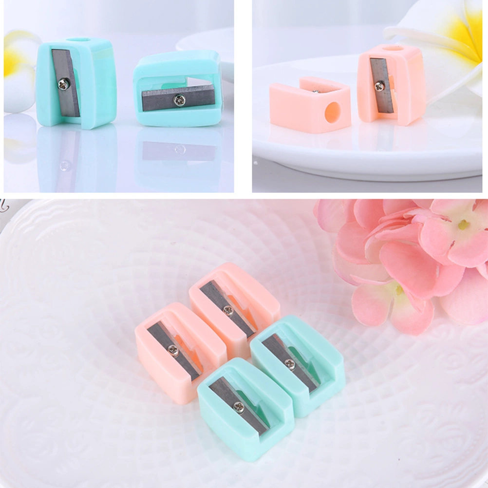 2pcs Precision Cosmetic Pencil Sharpener for Eyebrow Lipliner Eyeliner (Random Color)