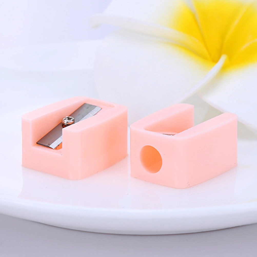 2pcs Precision Cosmetic Pencil Sharpener for Eyebrow Lipliner Eyeliner (Random Color)