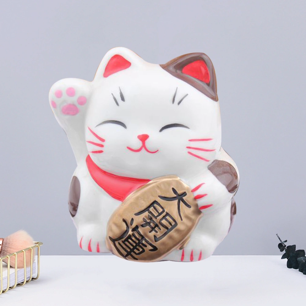 Ceramic Saving Pot Fortune Cat Shaped Money Box Creative Piggy Bank Coin Container