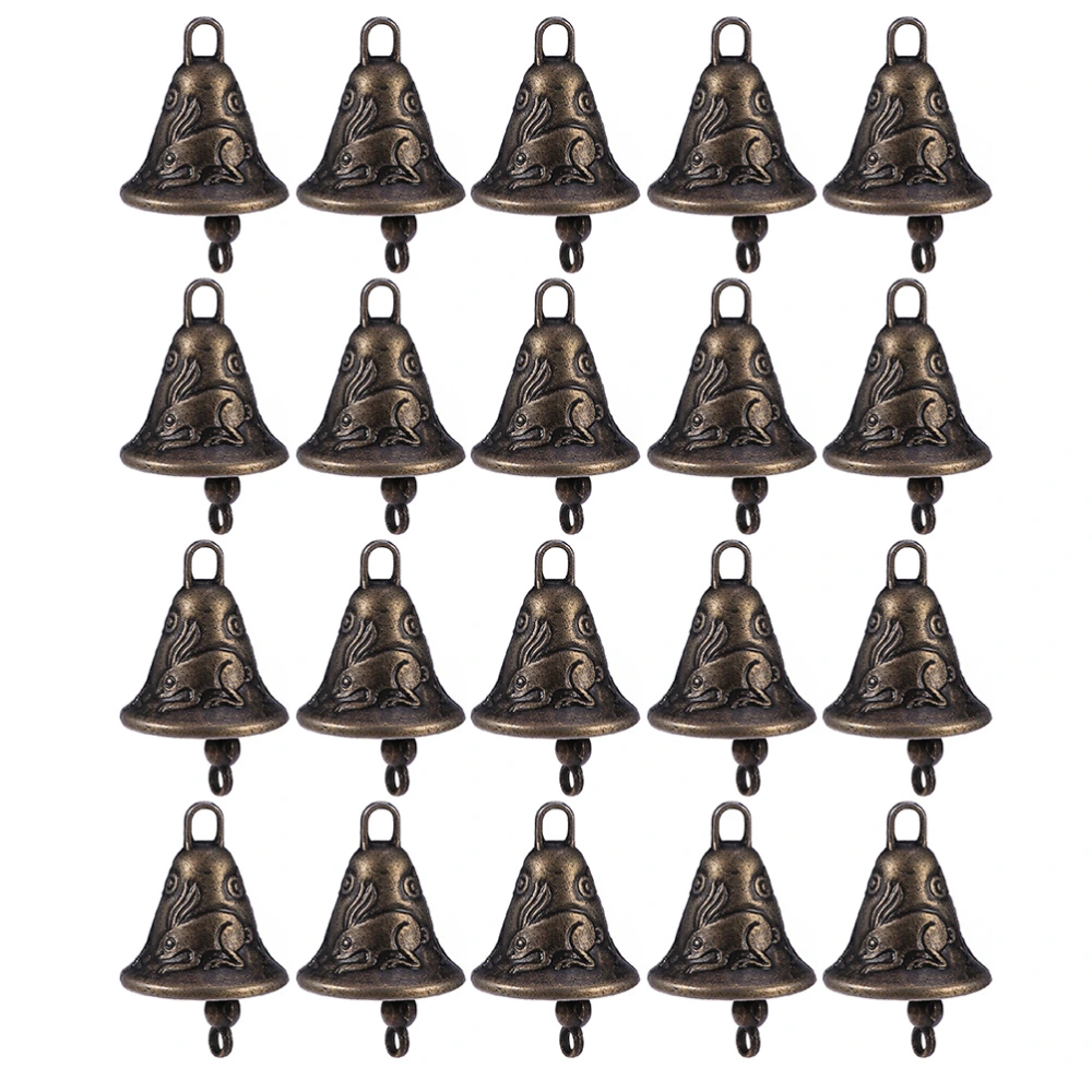 20Pcs Alloy Bells Metal Bell Statues Wind Chime Bell Accessories (Random Style)