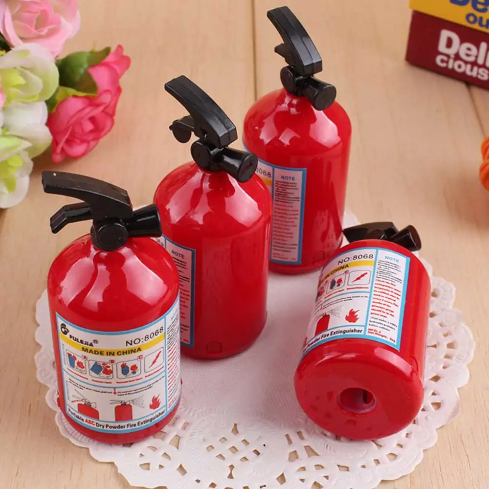 10pcs Funny Fire Extinguisher Shaped Sharpener Pencil Sharpener Students Stationery Supplies for Kids Children 