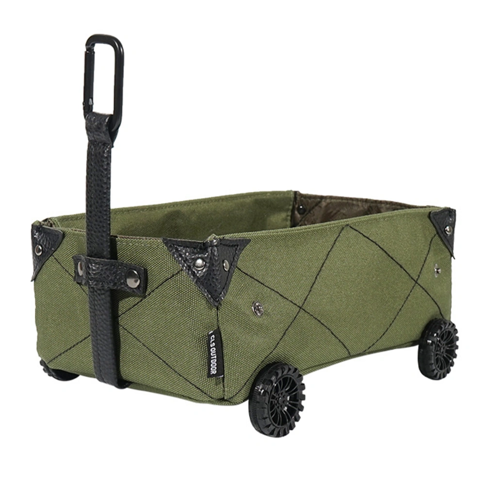 1pc Outdoor Camping Storage Box Tissue Box Canvas Folding Trolley Storage Box