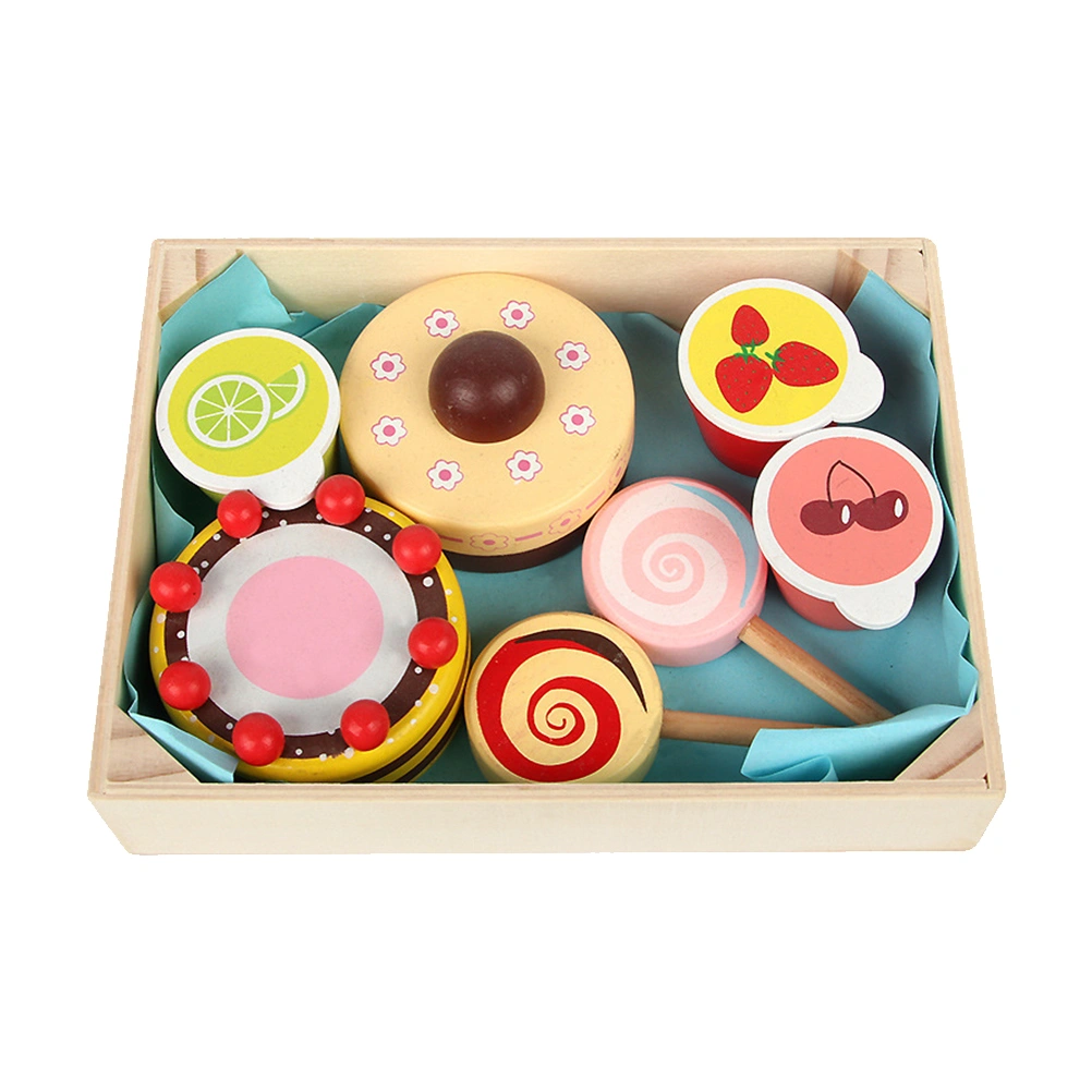 1 Set Wooden Snacks Toys Children's Play House Toys Kids Wooden Kitchen Toys