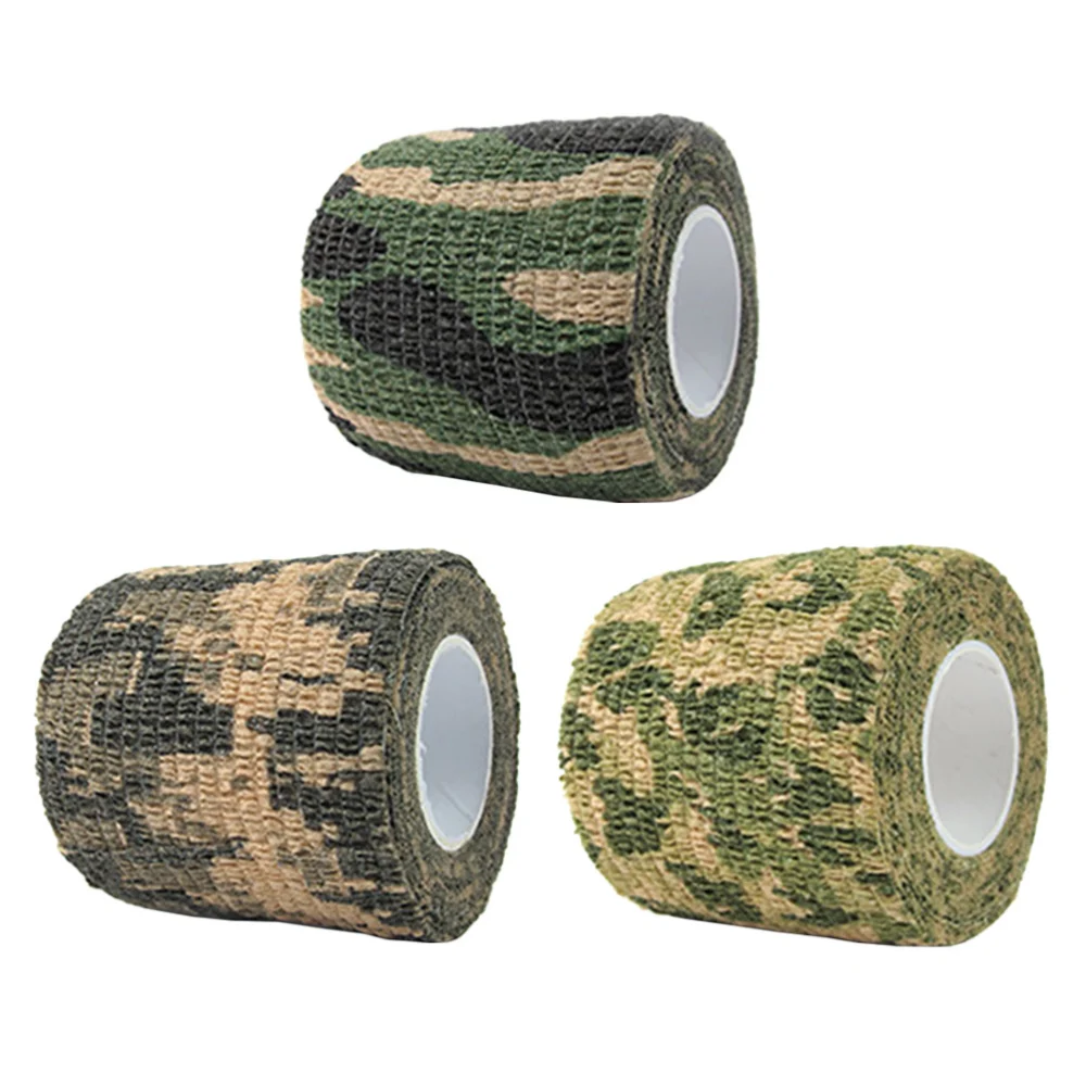 3 Rolls of Outdoor Camouflage Tapes Hunting Tapes Wrapping Tapes Practical Camouflage Tapes