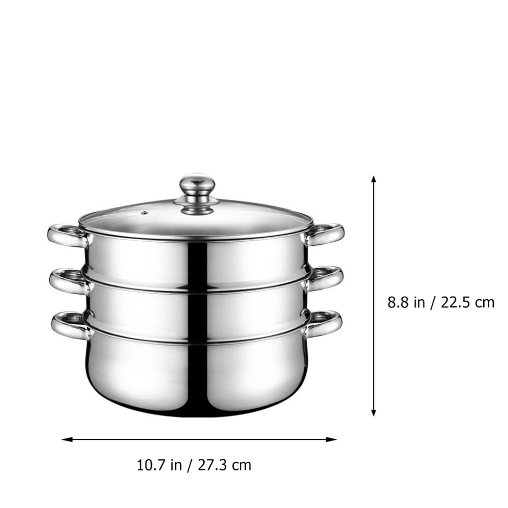 Stainless Steel Stockpot for Home (Tree-Layer, Super Thick-28cm)