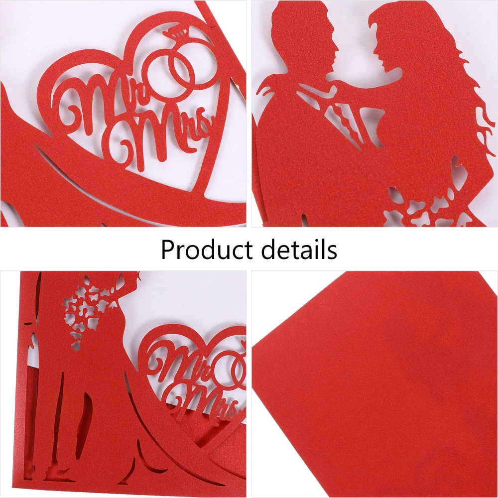 10pcs Creative Wedding Invitations Bride Groom Lovely Paper Invitations Cards