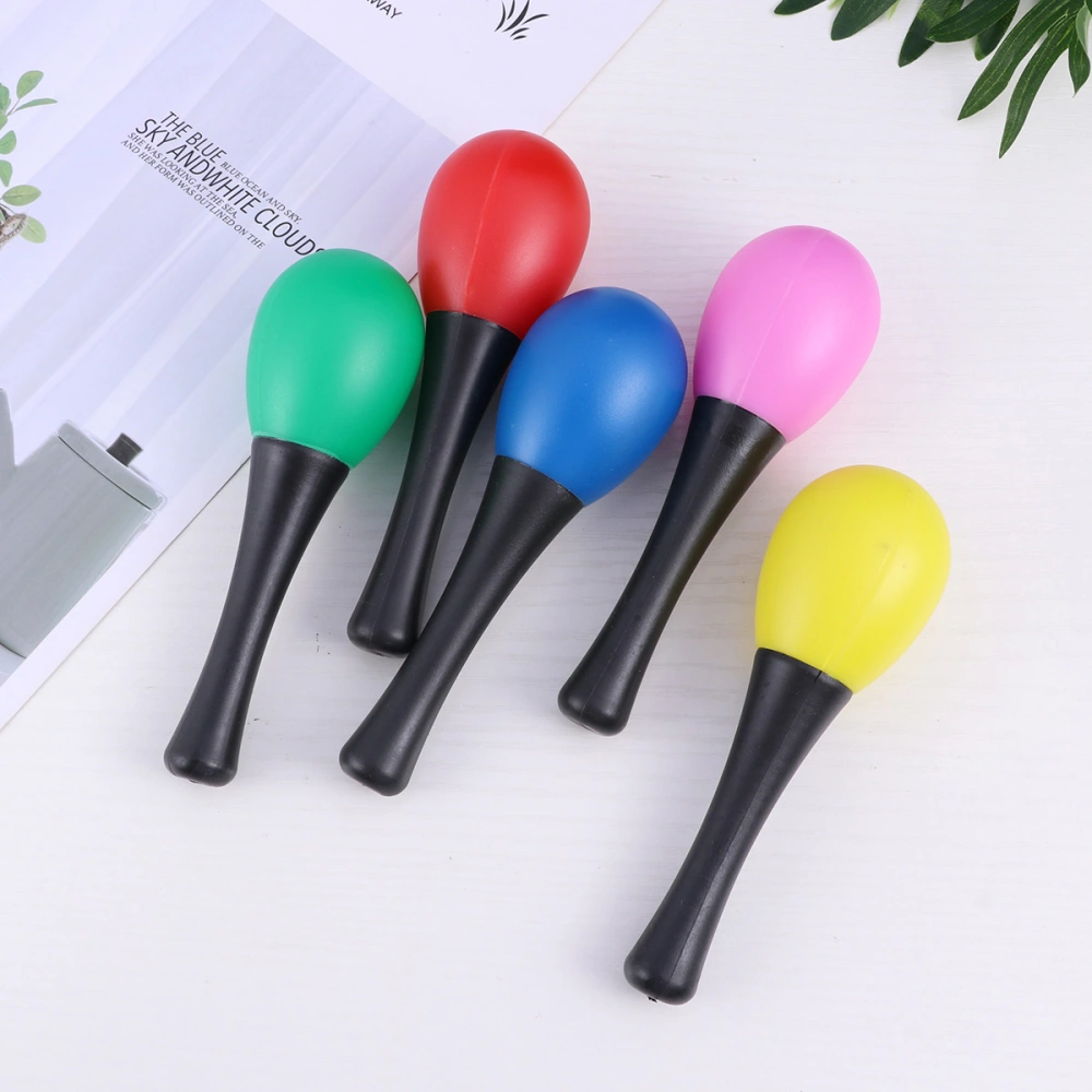 10 Pairs of Funny Plastic Percussion Musical Egg Maracas Egg Shakers Child Kids Toys (Random Color)