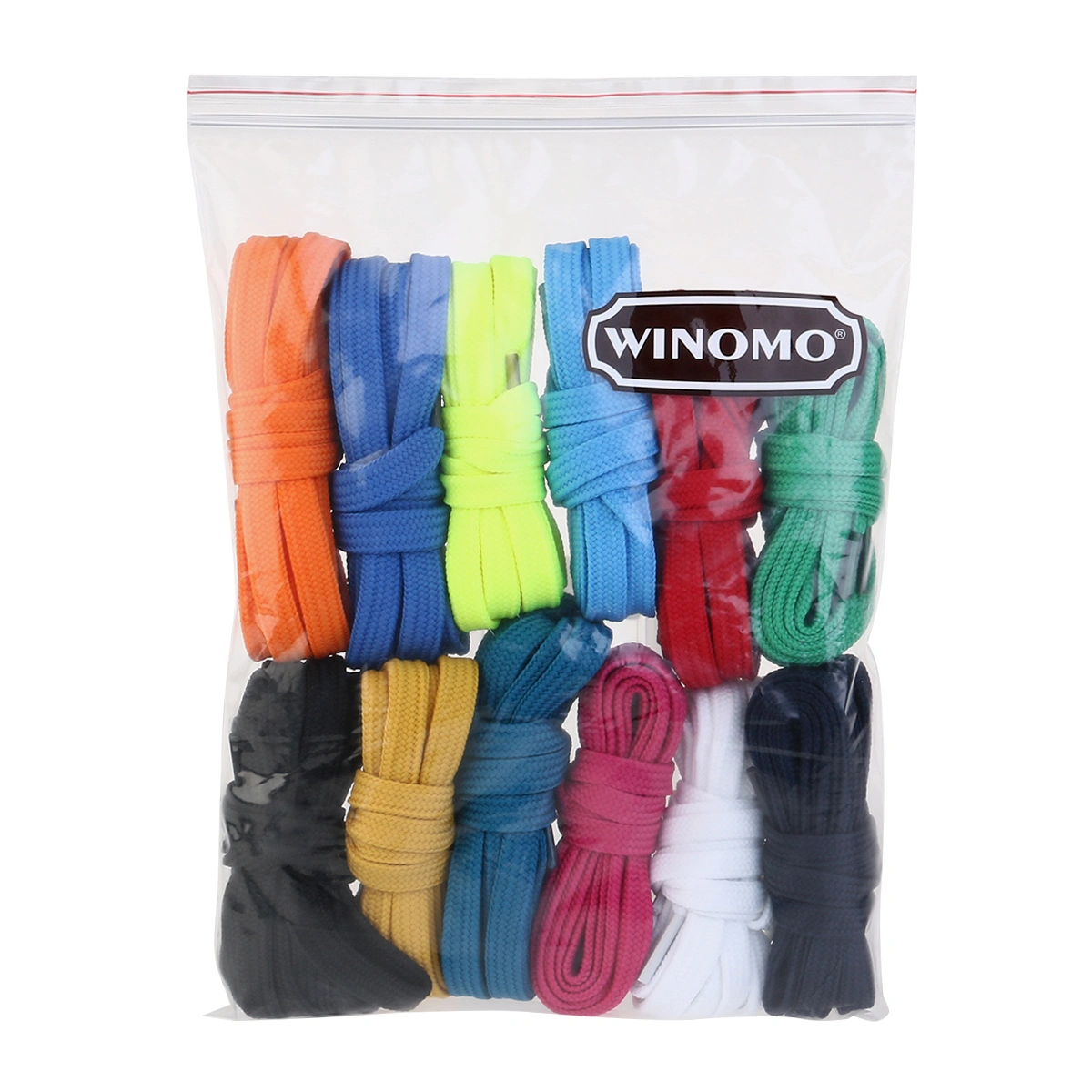 WINOMO 12 Pairs of Replacement Flat Shoelaces Shoe Laces Strings for Sports Shoes/ Boots/ Sneakers/ Skates (Random Colors)