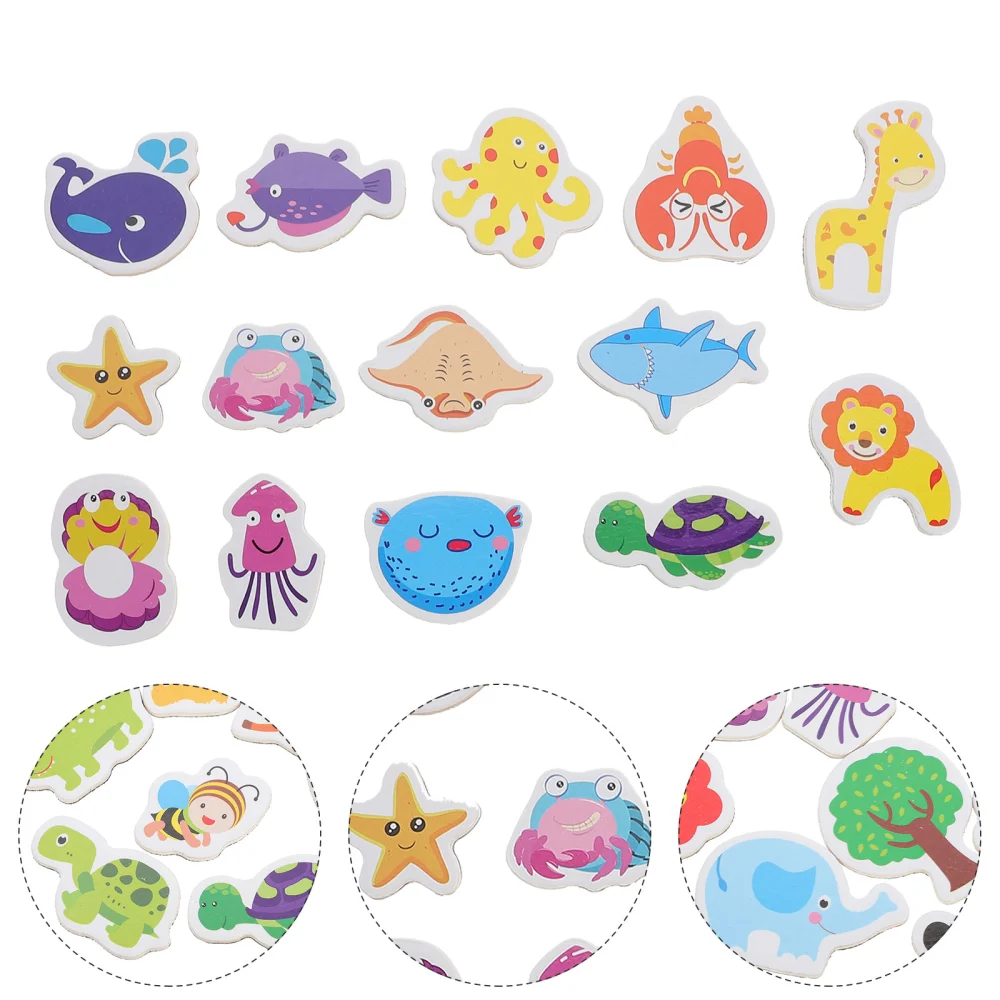 24pcs Sea Animal Fridge Magnet Stickers Animal Magnets Toddlers Magnetic Educational Toys