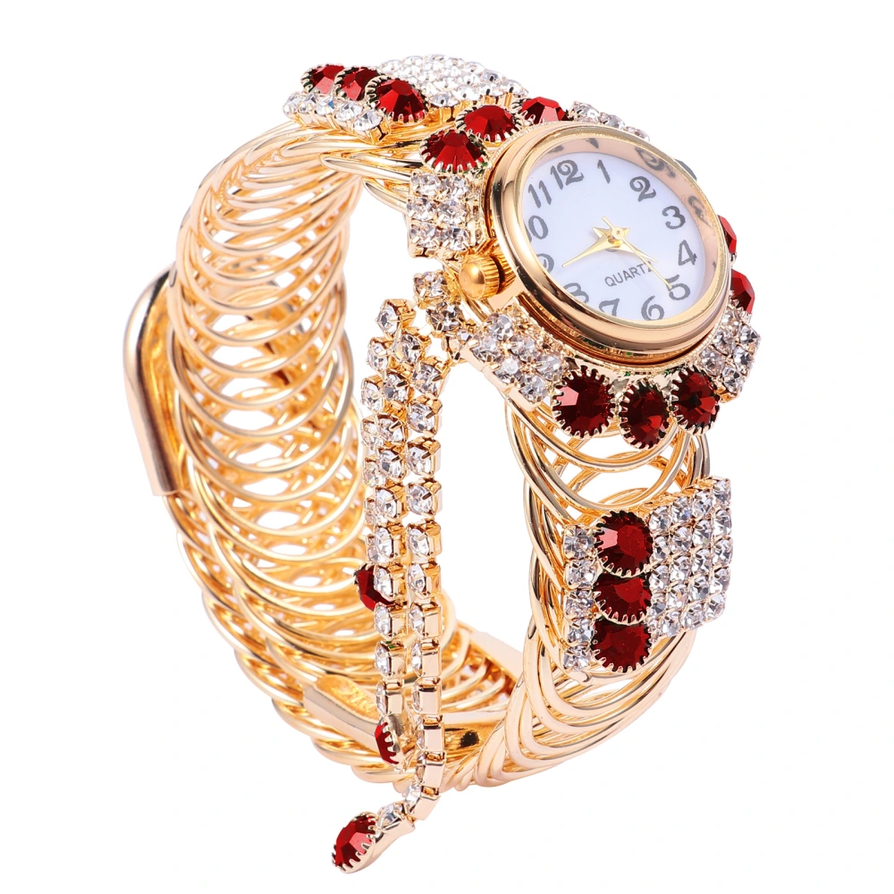 1pc Fashion Bracelet Watch Creative Alloy Watch Shiny Quartz Watch for Women