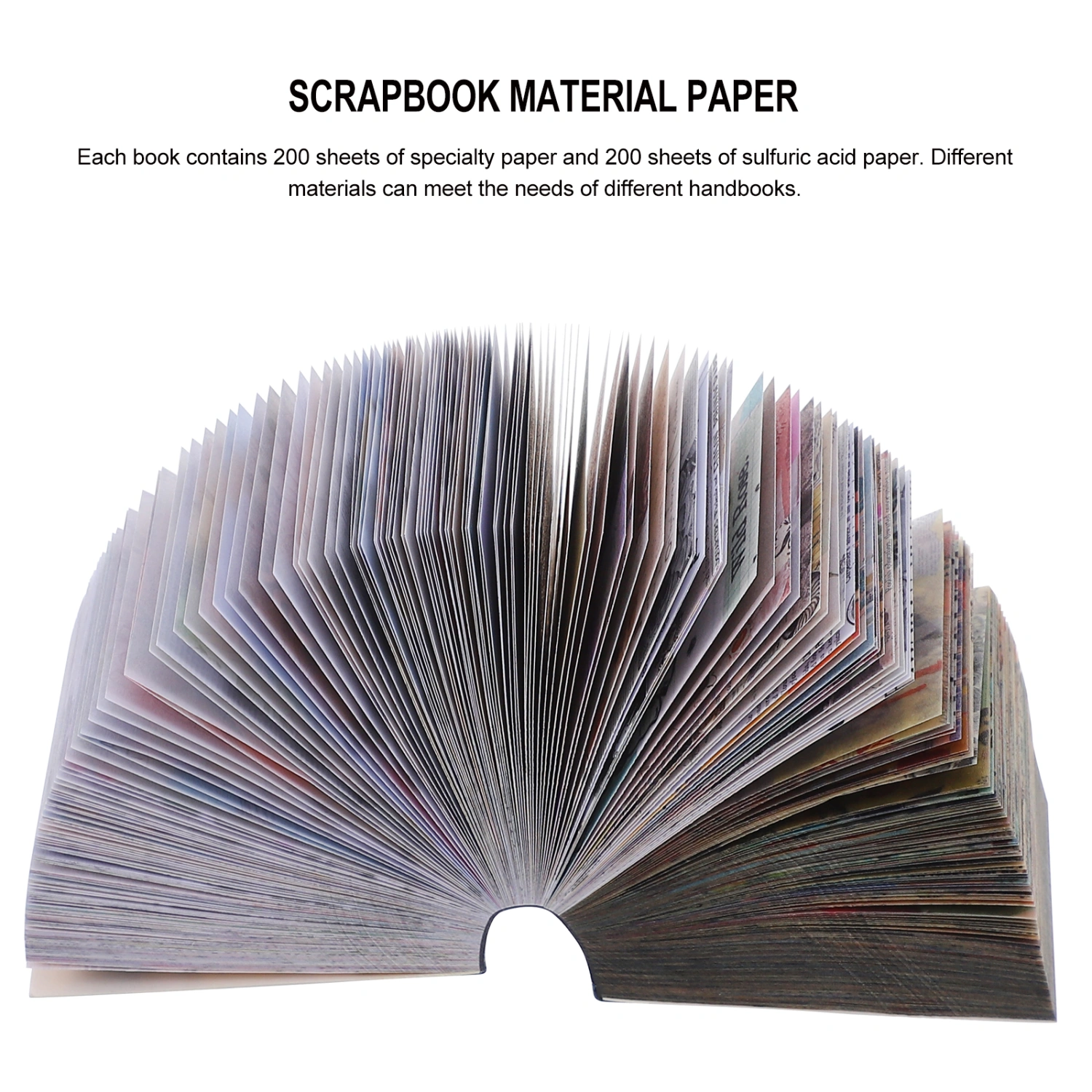 400 Sheet/book Vintage Collage Scrapbook Material Retro Journaling Special Paper