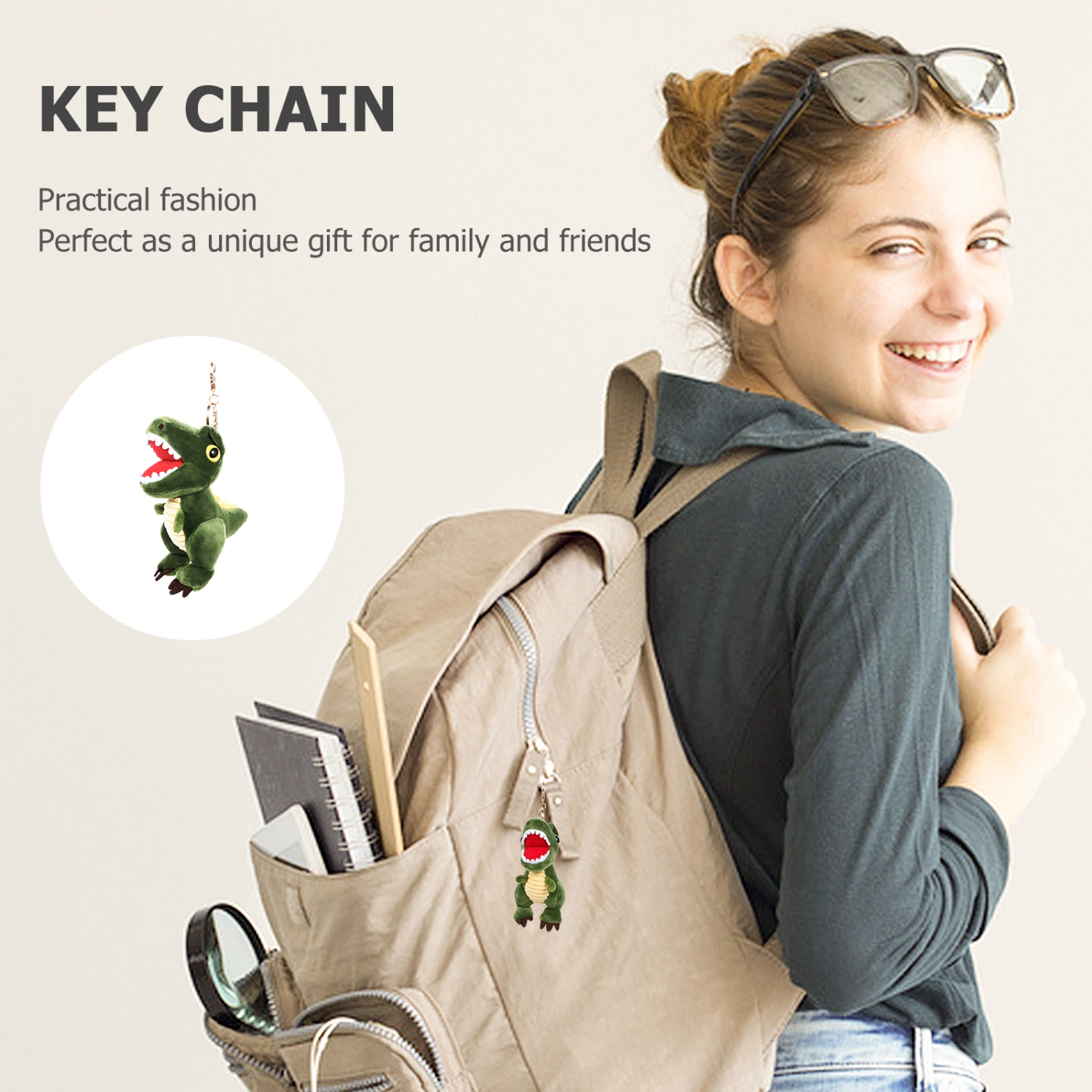 1Pc Plush Dinosaur Pendant Dinosaur Plush Toy Keychain Hanging Ornament