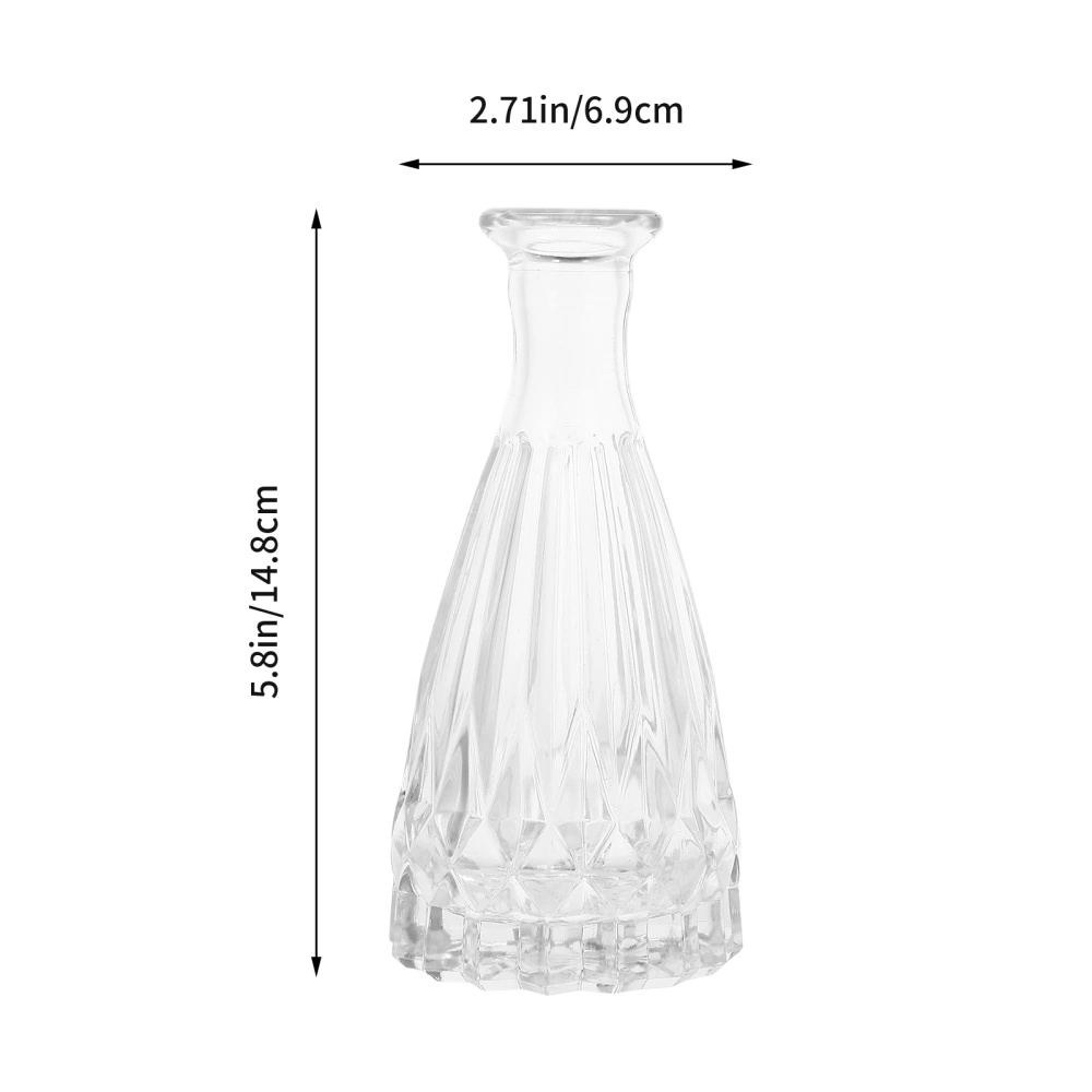 2Pcs Desktop Ornaments Indoor-use Decorations Aroma Glass Bottles (Transparent)