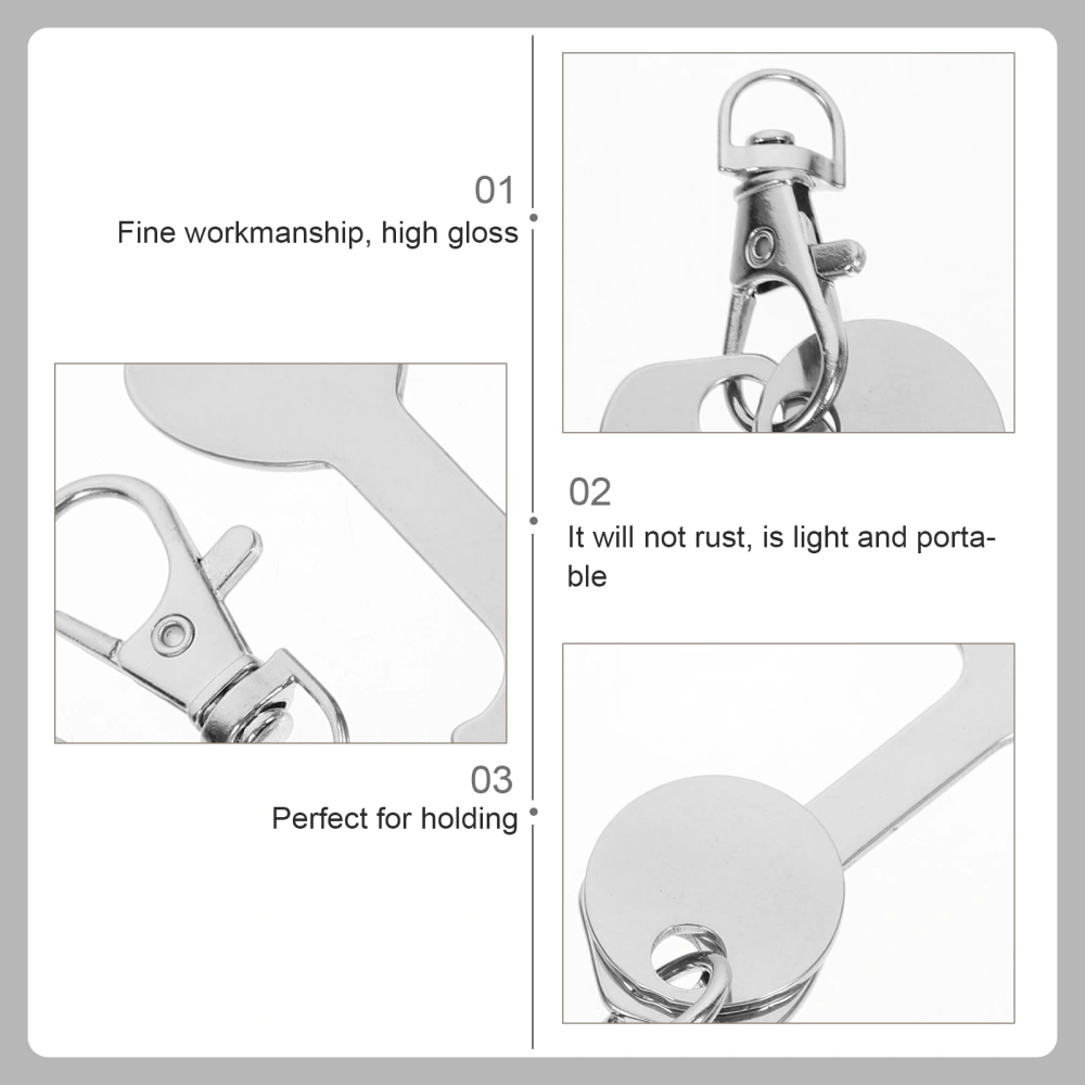 2 Sets Trolley Tokens For Shopping Trolley Key Buckle Hanging Trolley Tokens Keys Decor