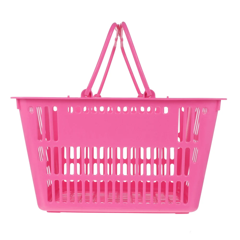 Mall Shopping Basket Merchandise Storage Basket Plastic Basket with Handles