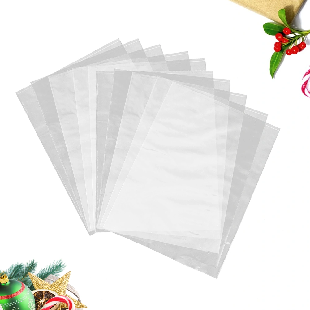 100PCS Transparent Laminating Wrappers PVC Shrink Wrap Heat Shrink Bags for Handmade Soaps Bottles Bath Bombs - Size 18x25cm