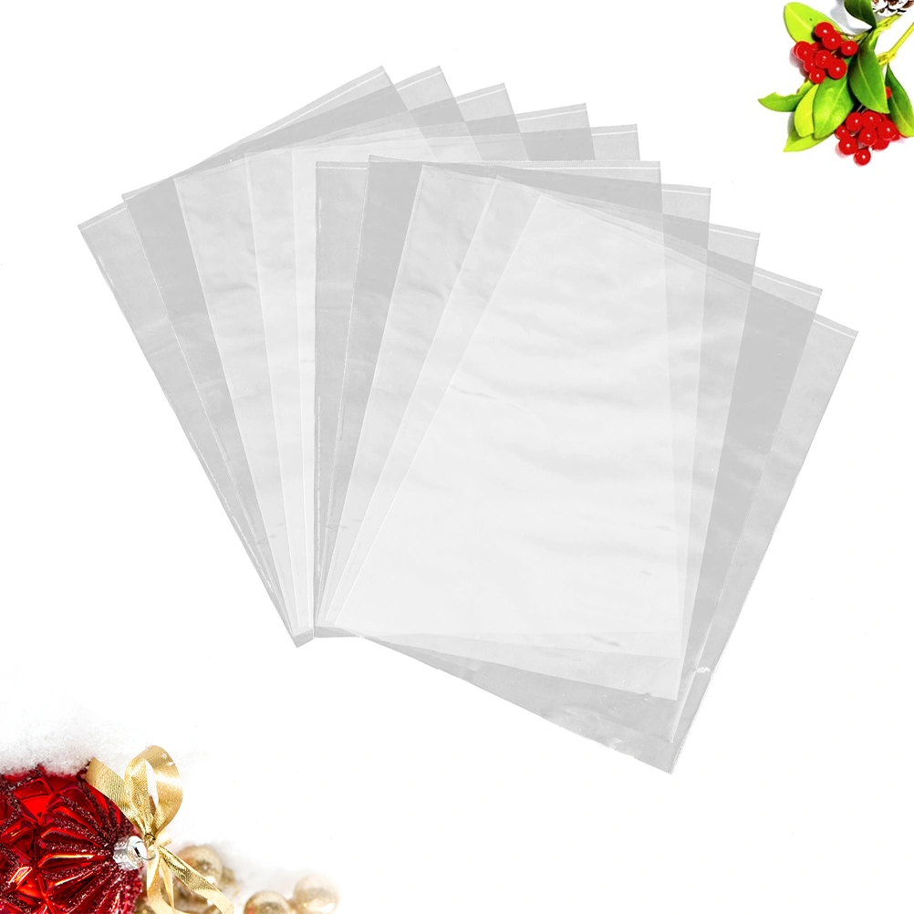 100PCS Transparent Laminating Wrappers PVC Shrink Wrap Heat Shrink Bags for Handmade Soaps Bottles Bath Bombs - Size 18x25cm