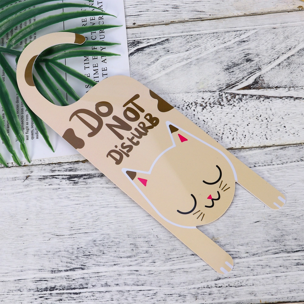 2pcs Door Sign PVC Cartoon Do Not Disturb Door Hanging Ornament Tags Shop Pendant for Club Cafe