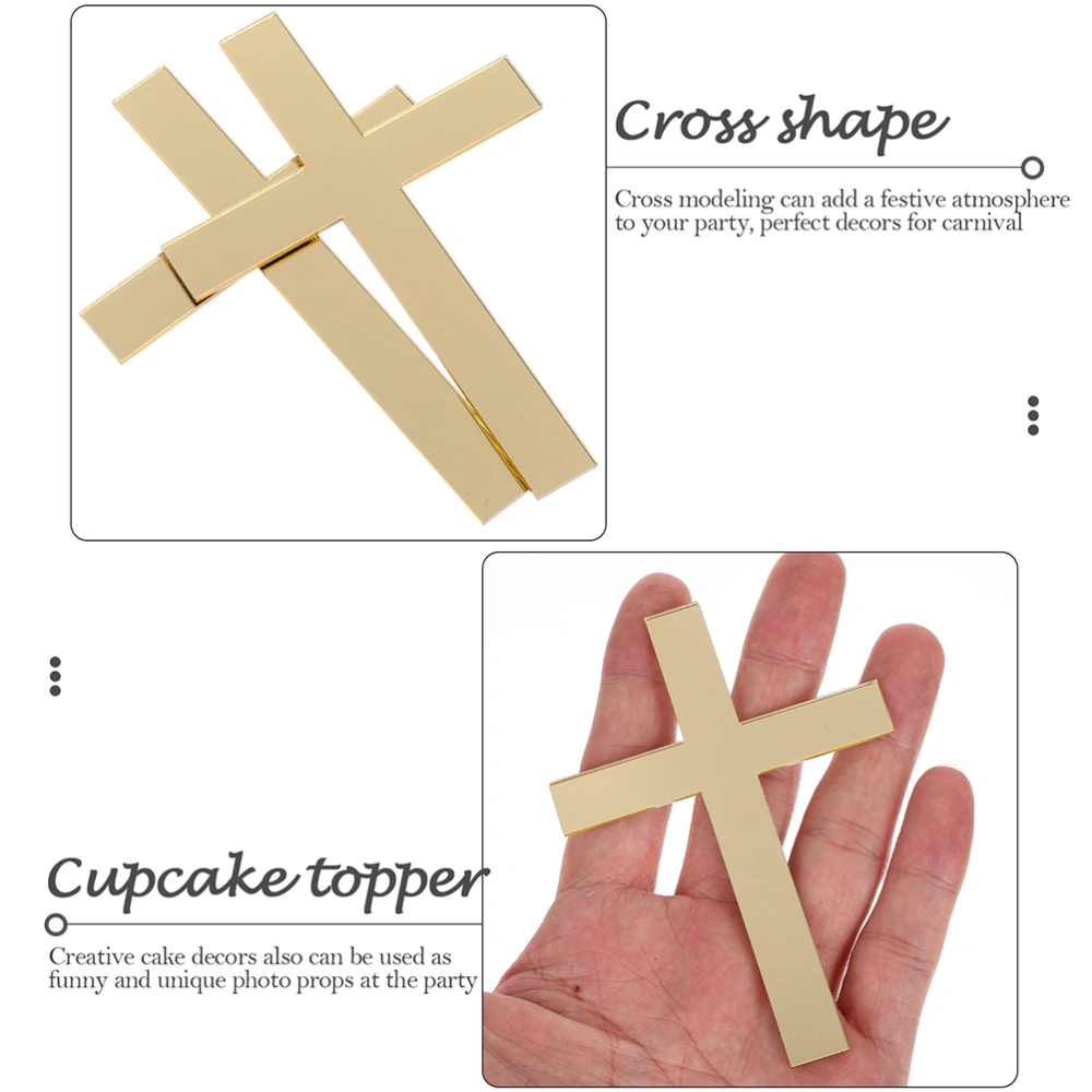 12Pcs Crosses Cupcake Toppers Cake Topper for First Communion Baby Shower Wedding Birthday