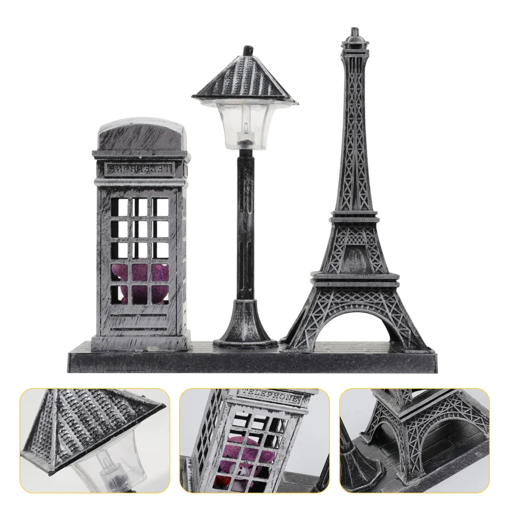 Vintage Eiffel Tower Street Lamp Night Light Art Craft Desktop Decoration