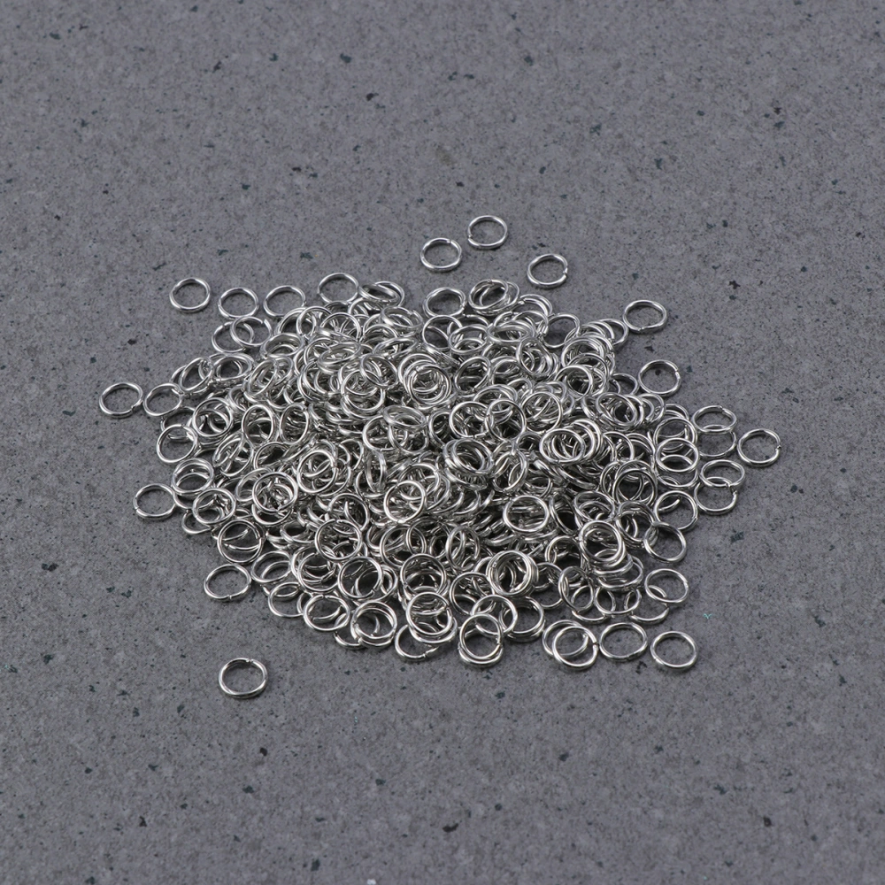 500 PCS 6mm Closed Jump Rings Jewelry Findings for Jewelry Making (Silver)