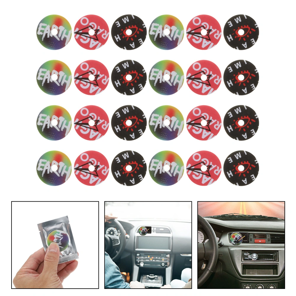 24 Pcs Aromatherapy Refill Pads Car Aroma Tablets Replacement Fragrance Tablets