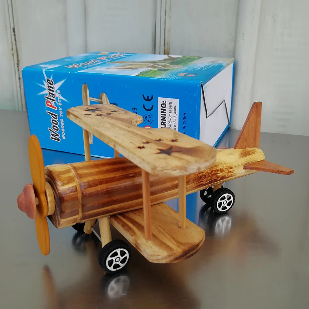 Desktop Wood Warplane Model Desktop Airplane Decor Craft for Home Hotel Office