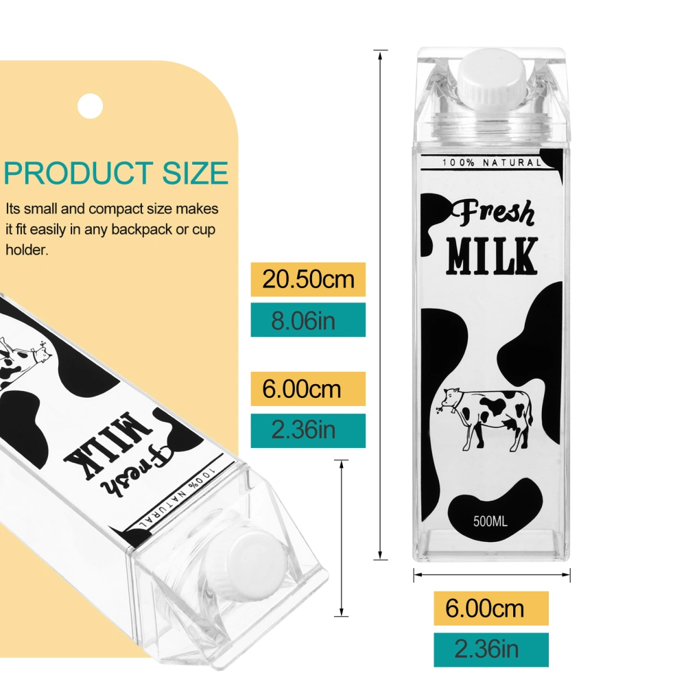 500ml Printed Milk Bottle Practical Storage Container Milk Storage Bottle