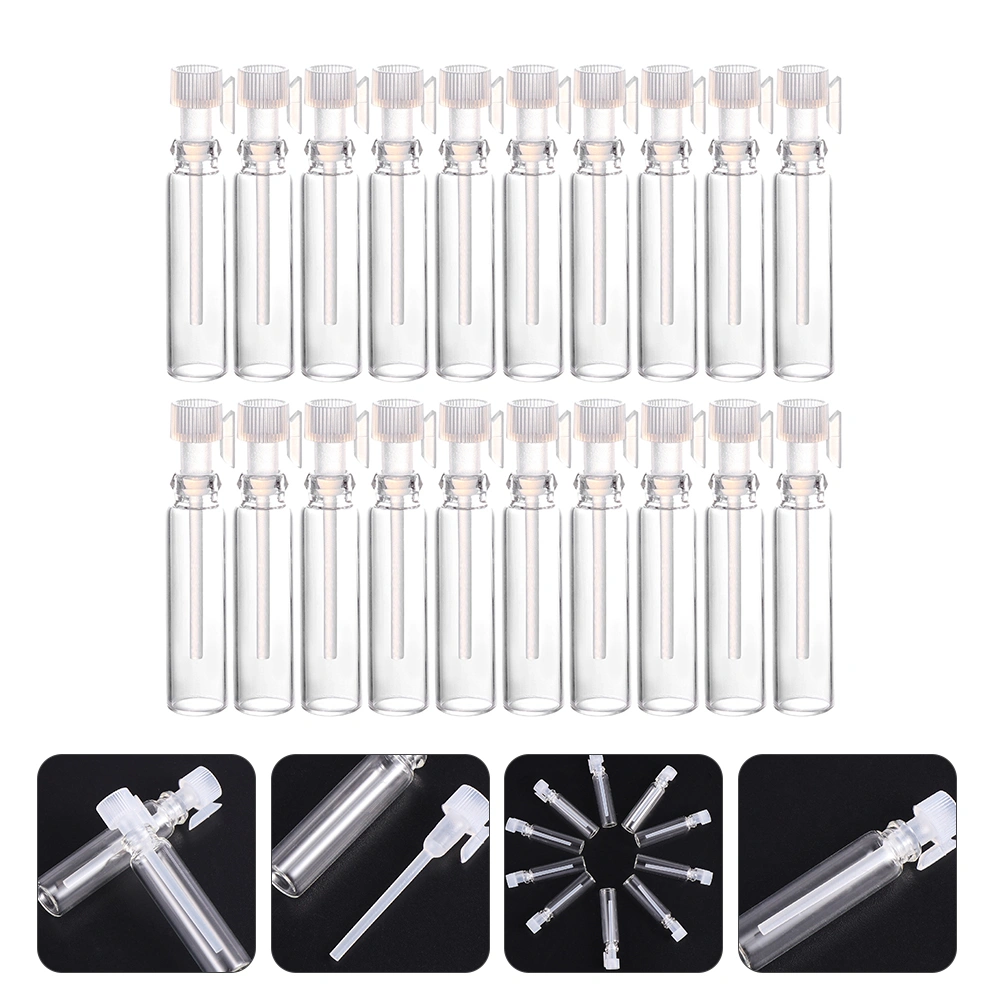 50pcs 1ml Perfume Sample Bottles Mini Glass Empty Fragrance Bottle for Travel
