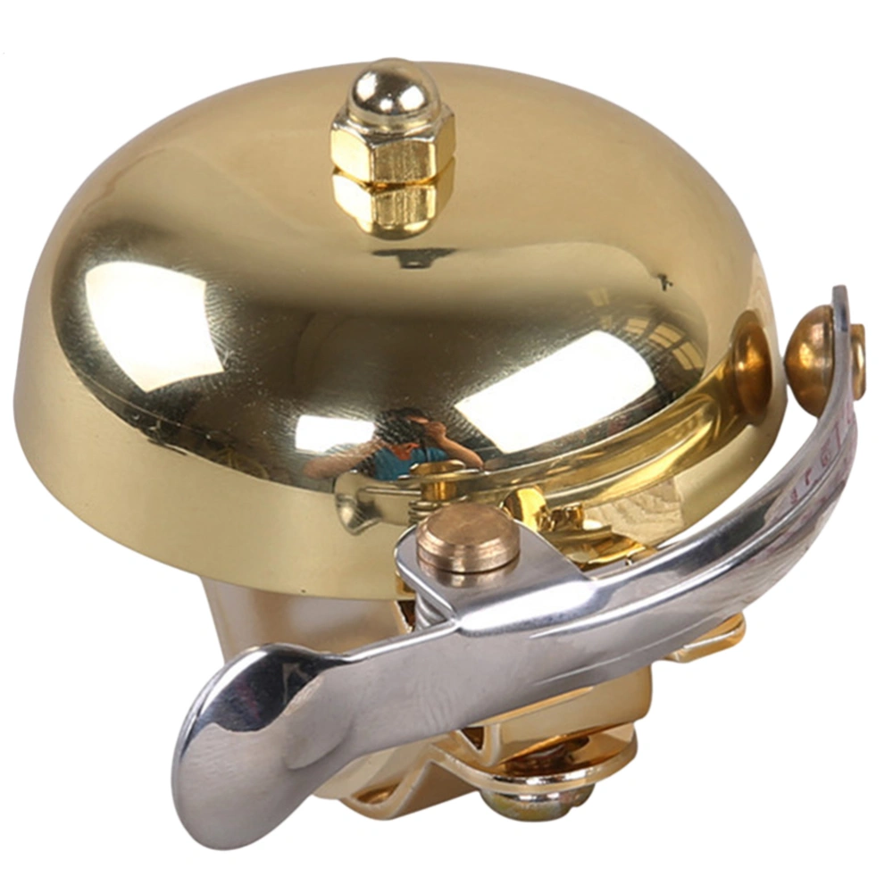 1Pc Bike Bell Bells Loud Crisp Sound Hand Ringing Bike Safty Bike Bell for Cycling Biking (Golden)