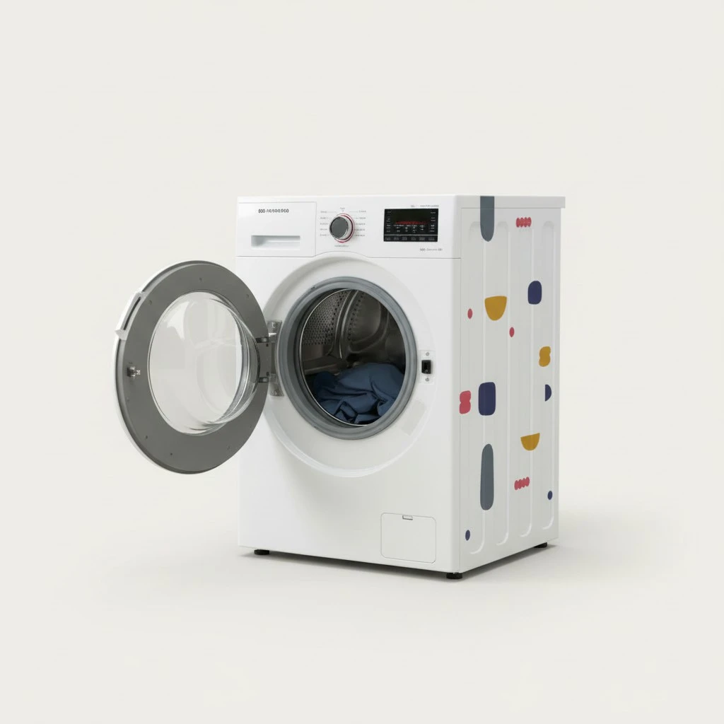 VOSAREA Wash Machine Cover Full Covered Washer/Dryer Cover Waterproof Dustproof Washing Machine Cover for Home Laundry