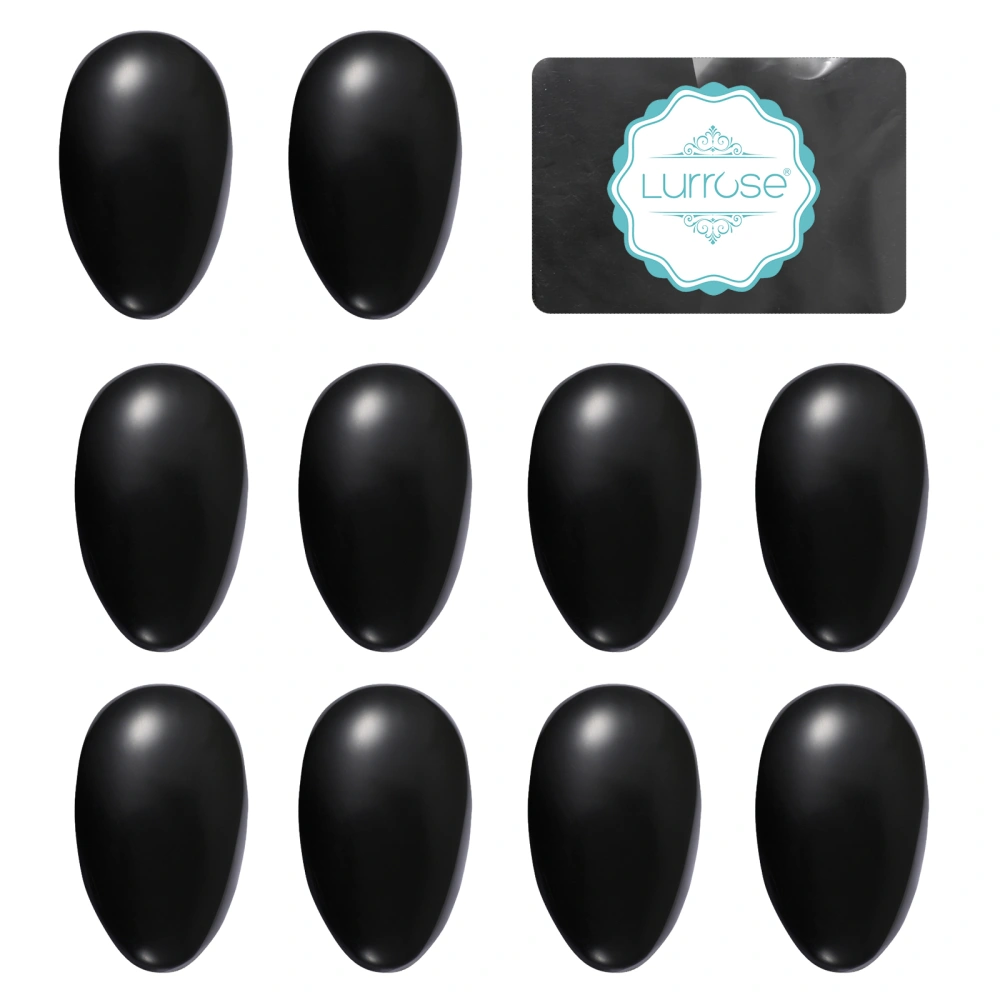 Lurrose 10 Pairs Professional Plastic Waterproof Ear Cover Protector Earmuff Ear Caps for Hair Dye Coloring (Black)