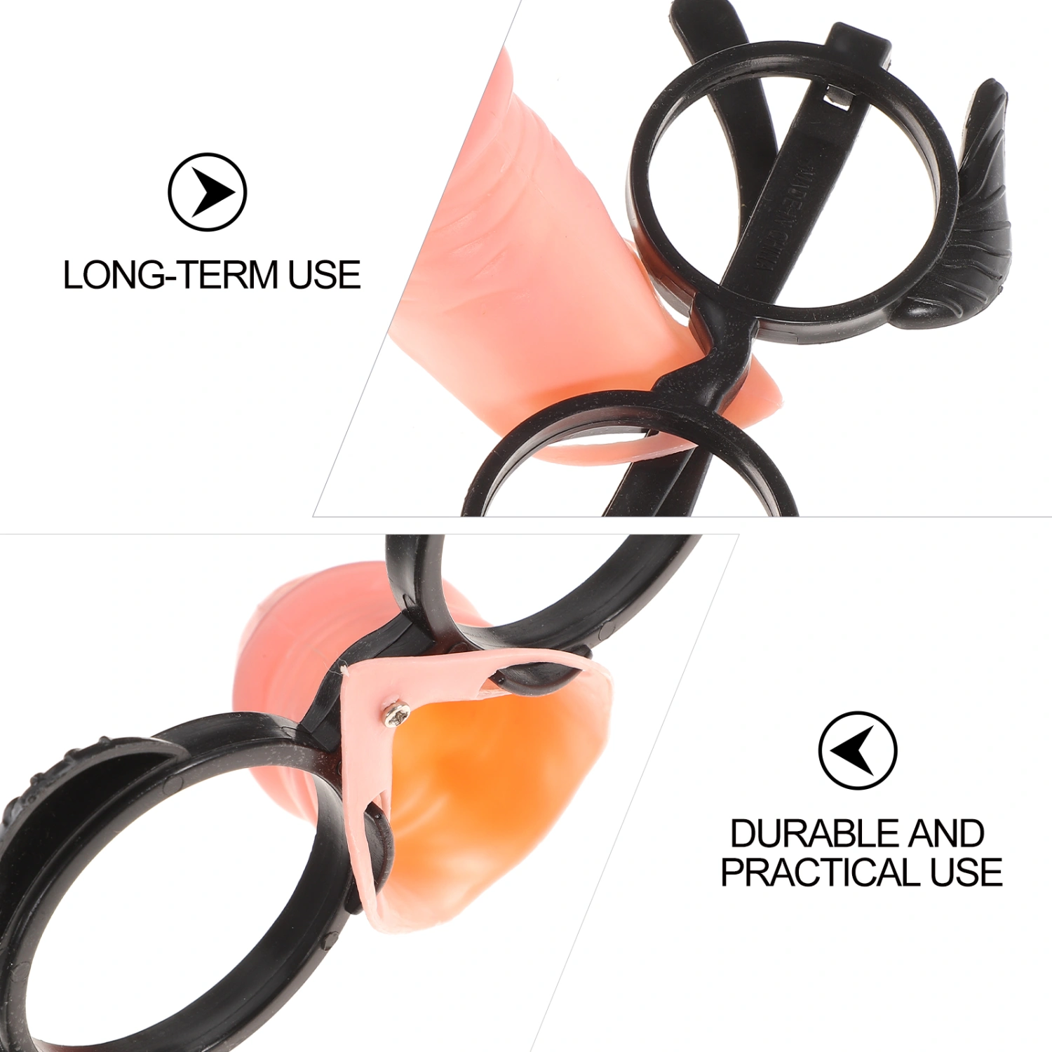 2pcs Interesting Long Nose Glasses Funny Photography Prop Nose Glasses Party Supplies Favors Stage Props for Halloween Ball