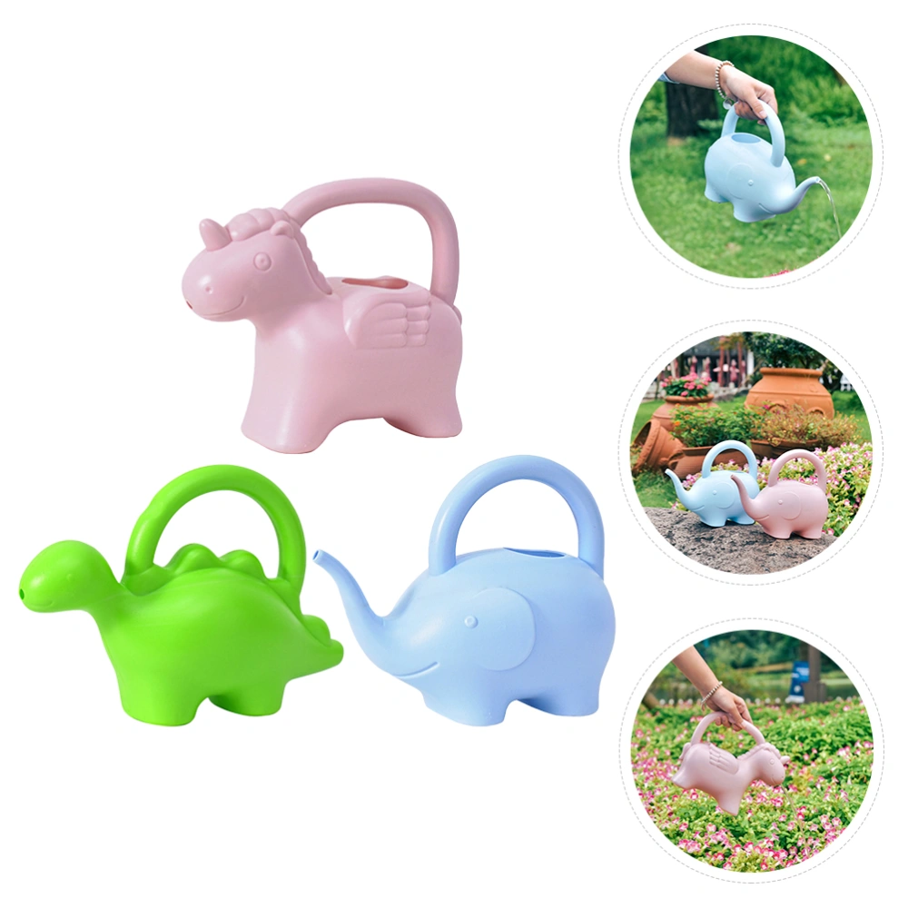 3pcs Animal Shaped Watering Cans Practical Watering Kettles Watering Pots