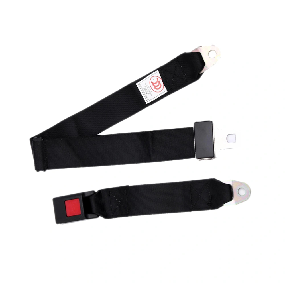 Car Safe Adjustable Seat Belt Car Truck Two-Point Seat Belt Safety Belts Durable Buckle for Car Vehicle Truck Black