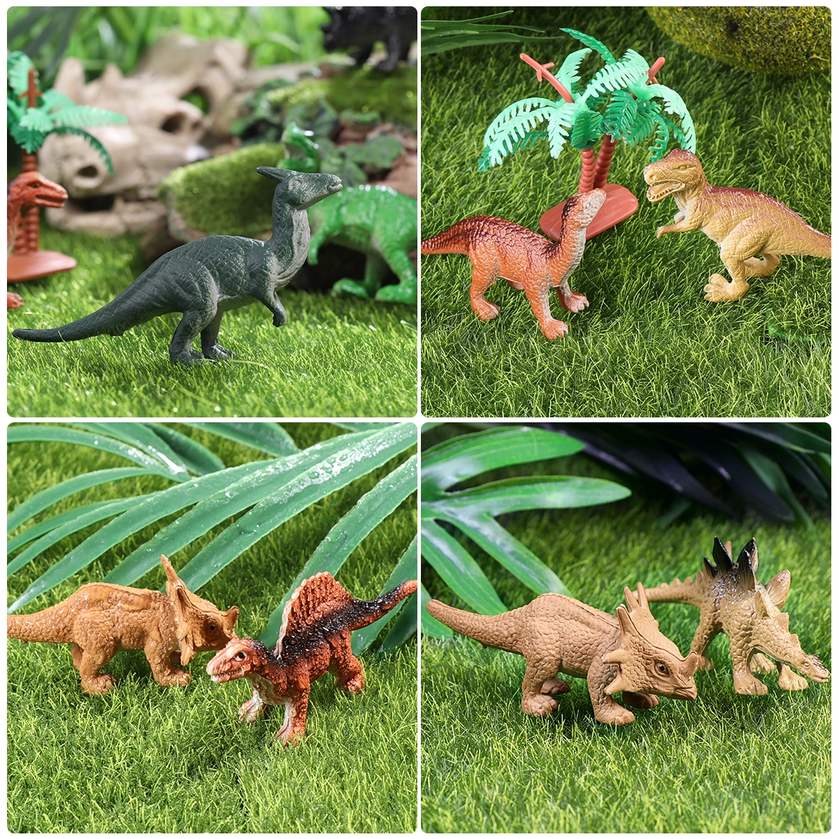 TOYMYTOY 12 Pcs Mini Dinosaur Toy Set Realistic Toy Dinosaur Figures for Kids and Toddler Education