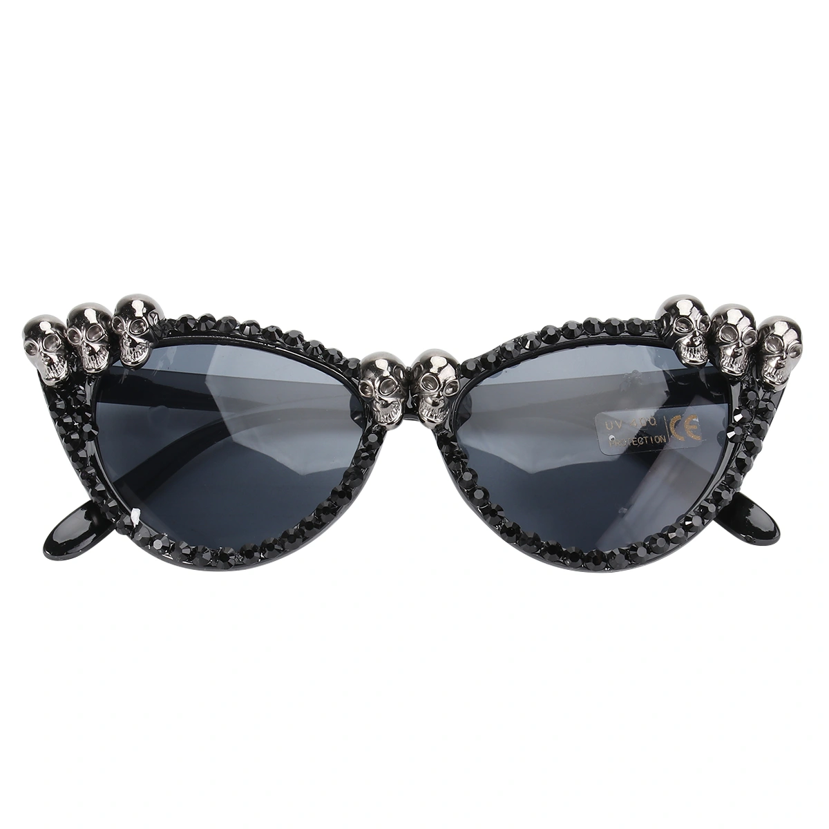 1 Pc Halloween Eyeglasses Skull Head Glasses Party Wearing Glasses (Silver)