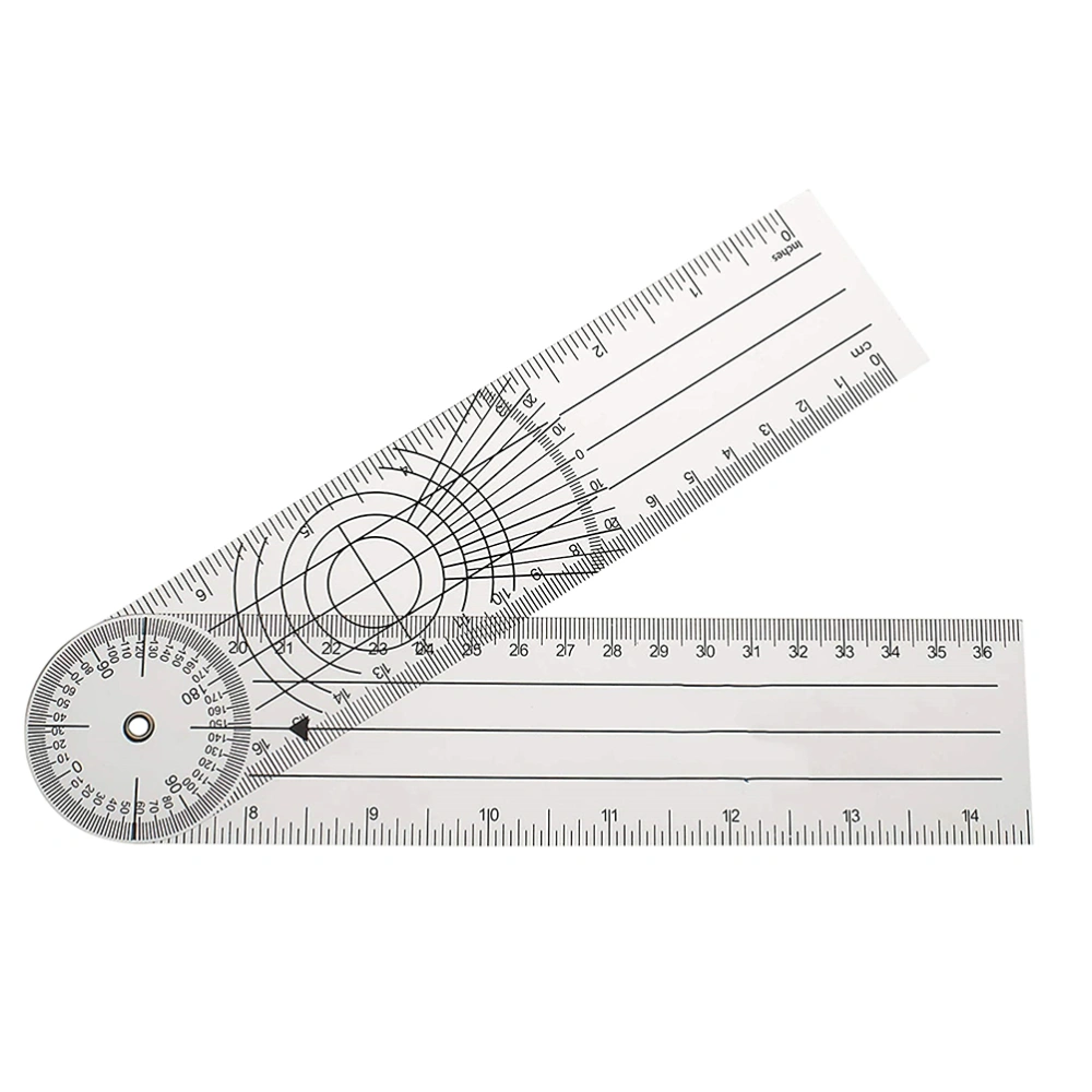 Spinal Goniometer 360 Degree Physical Therapy Angle Protractor Ruler Gauge