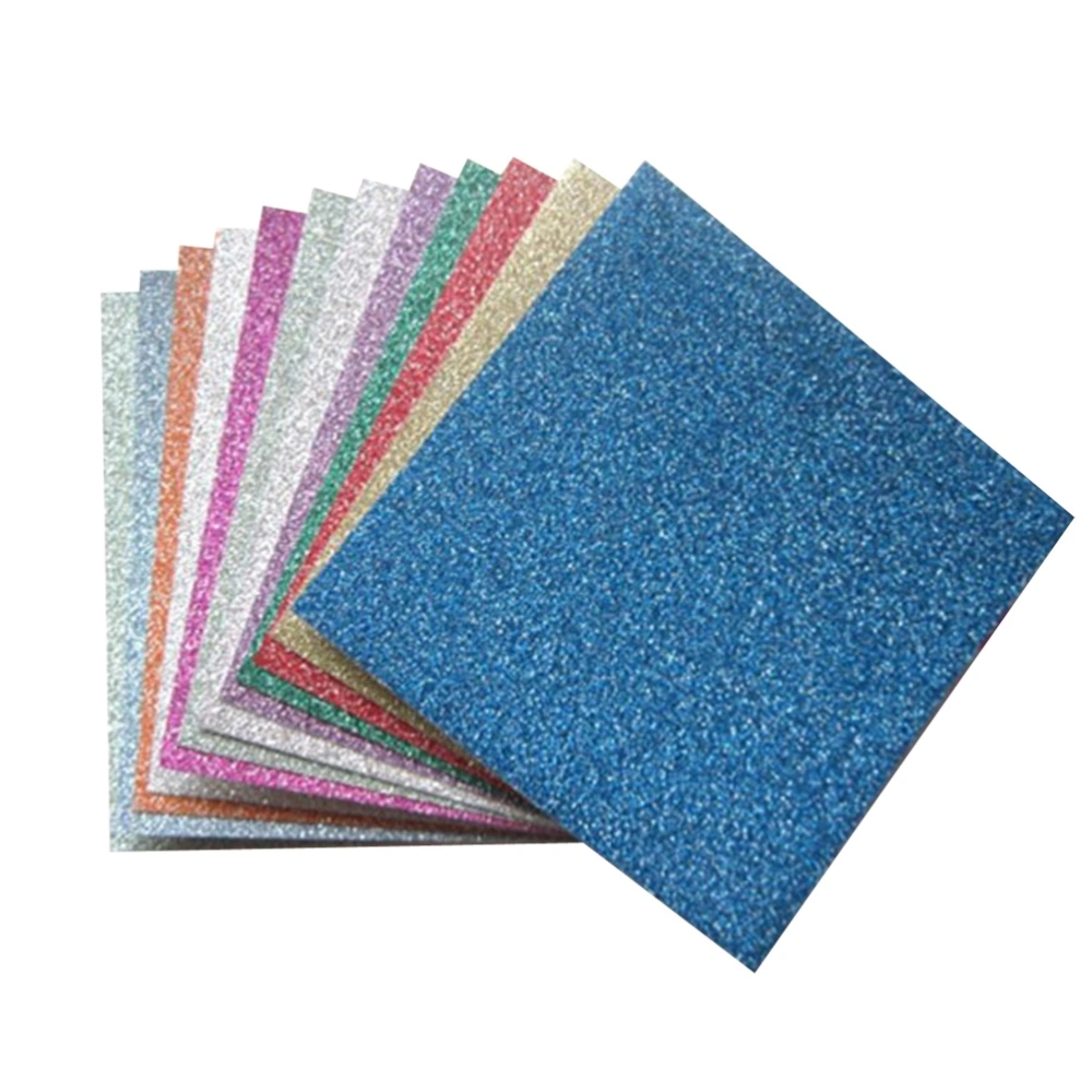 12 Sheets Glitter Origami Paper Square Sheets Vivid Colors for Arts and Crafts Projects