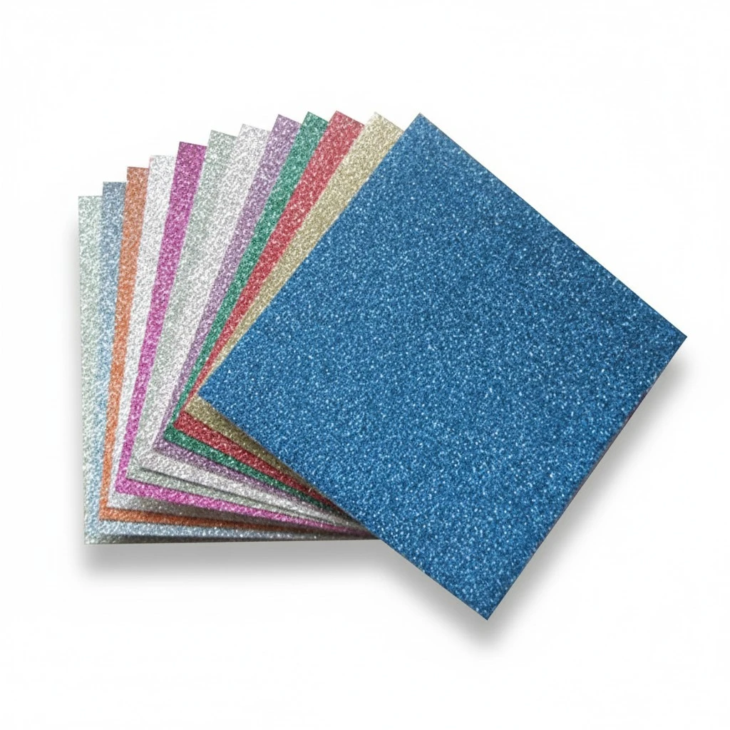 12 Sheets Glitter Origami Paper Square Sheets Vivid Colors for Arts and Crafts Projects