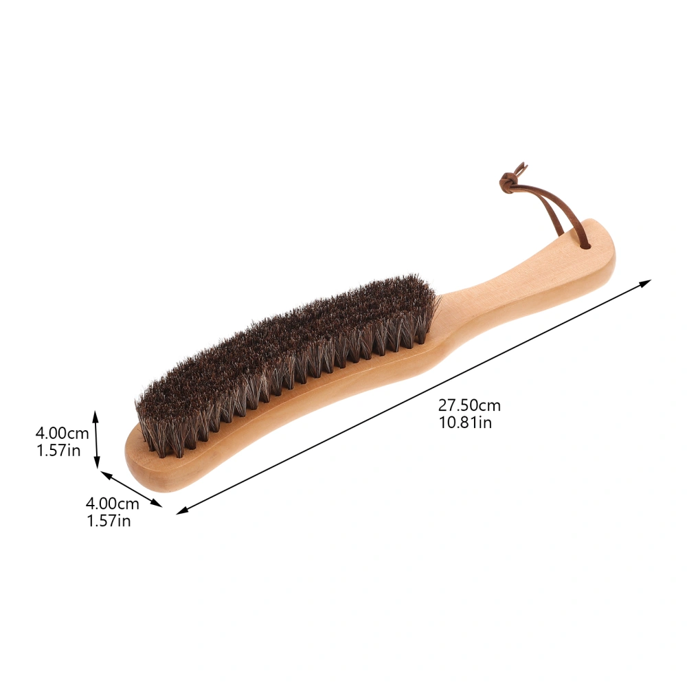 Horsehair Brush Wooden Handle Cleaning Brush for Furniture Clothes Coat Suit Lint Clothes