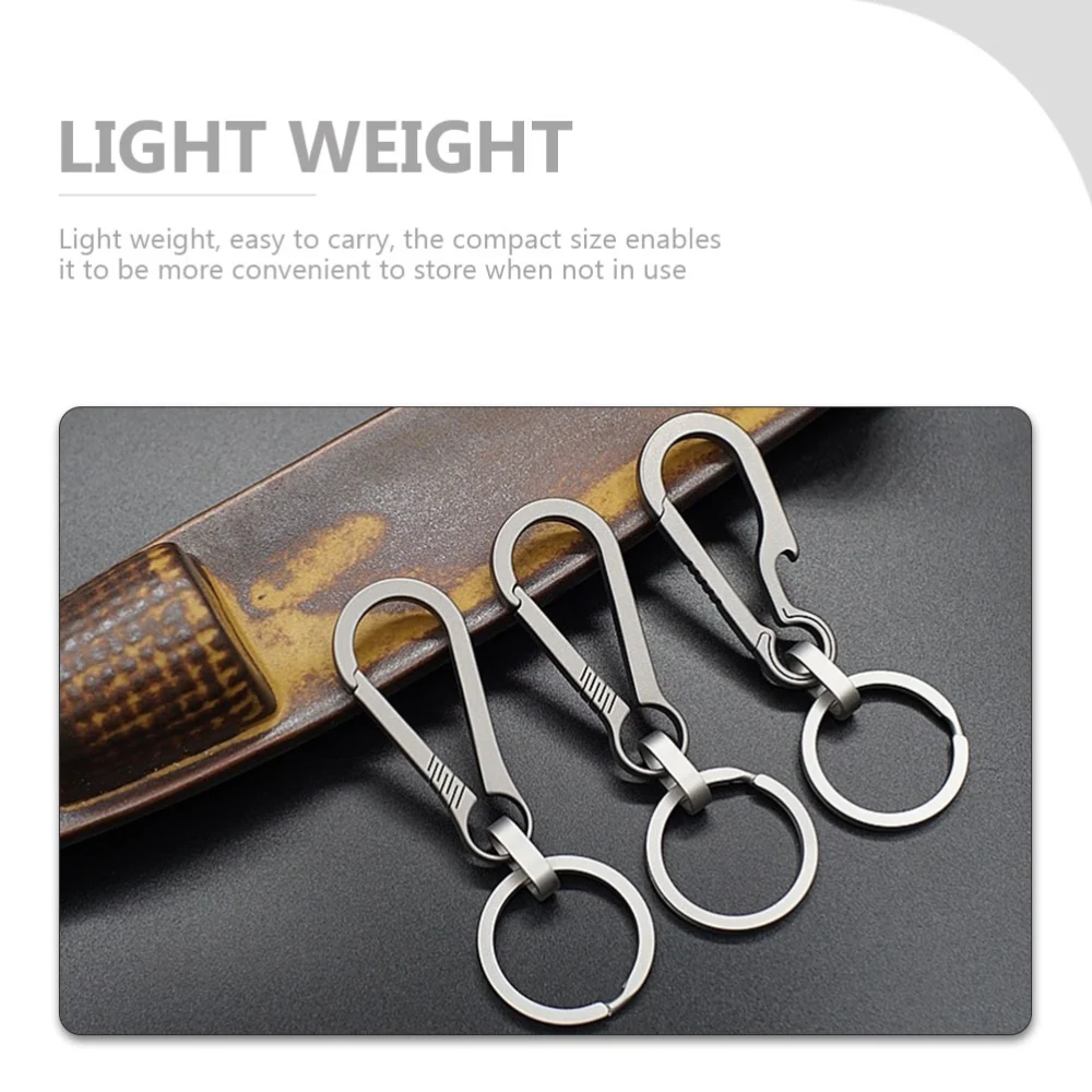 Titanium Alloy Key Buckle Bag Hanging Adorn Key Ring Waist Belt Key Buckle